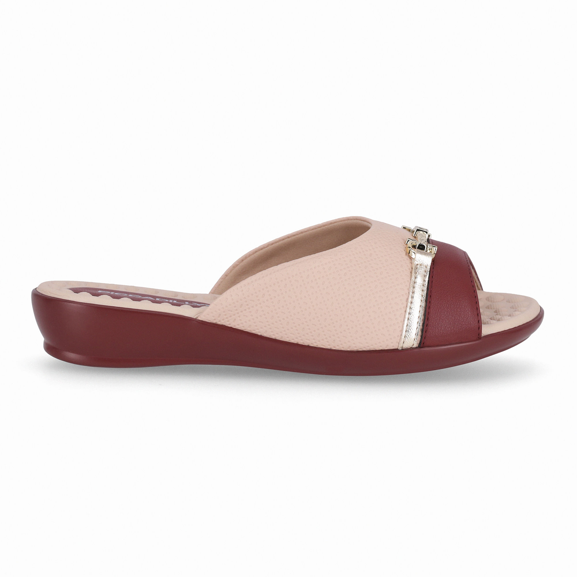 Tamanco Camila Rose com Burgundy