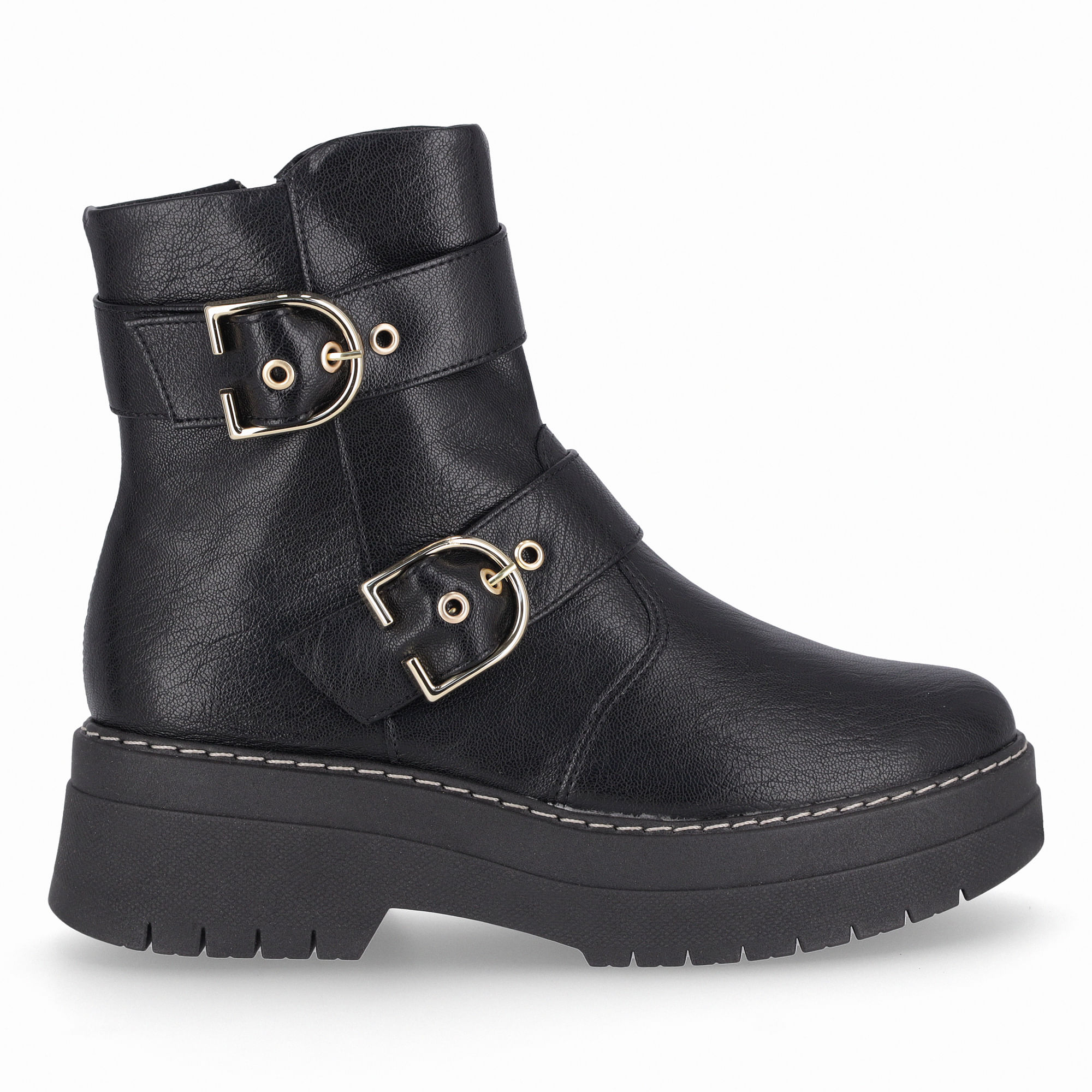 Bota Fabiana Cano Curto Salto Médio Preto