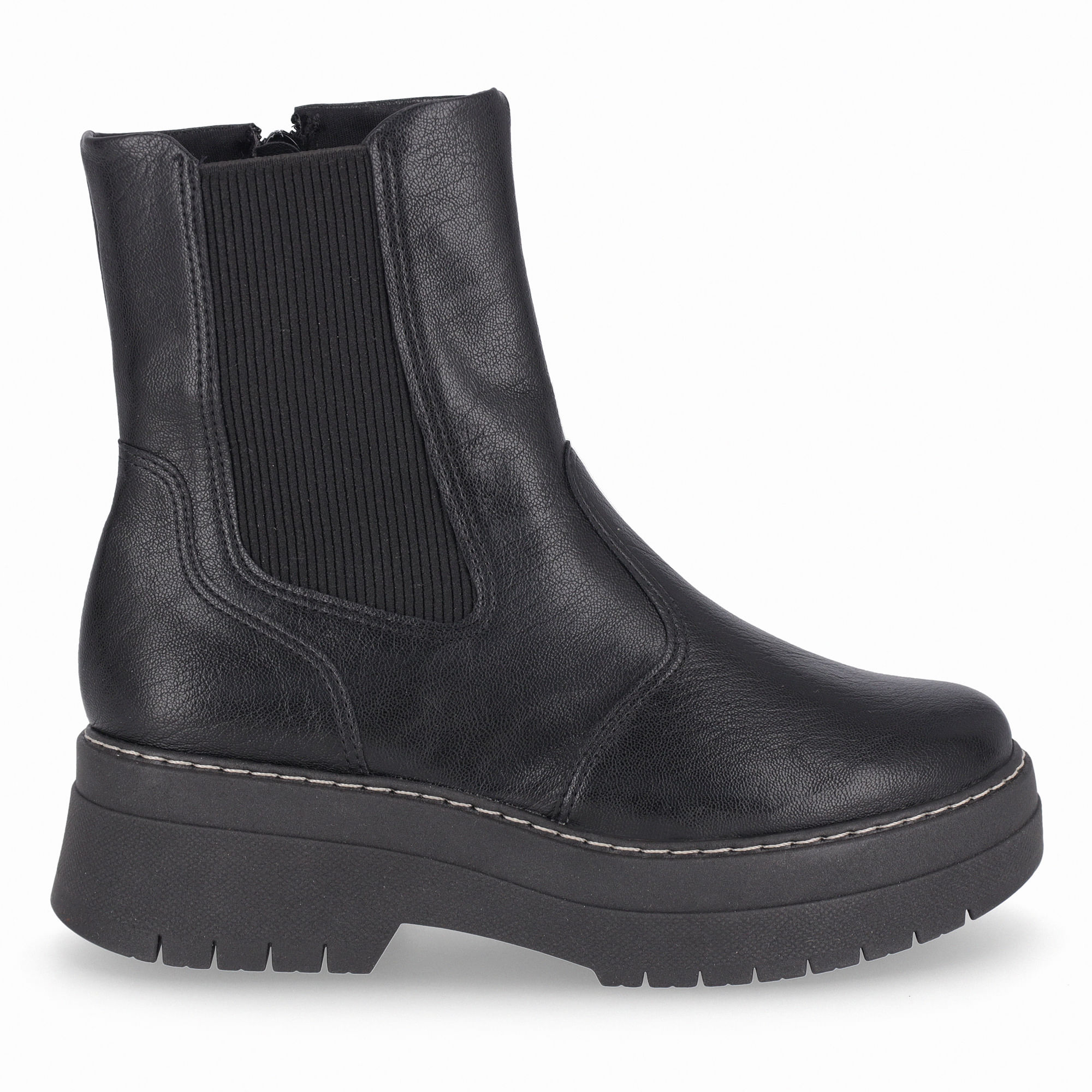 Bota Fabiana Cano Curto Salto Médio Preto