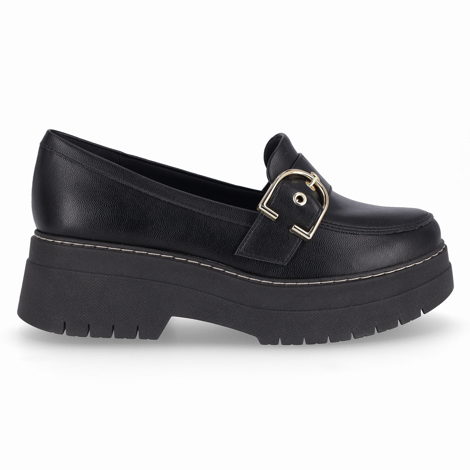 Loafer Fabiana Salto Médio Preto