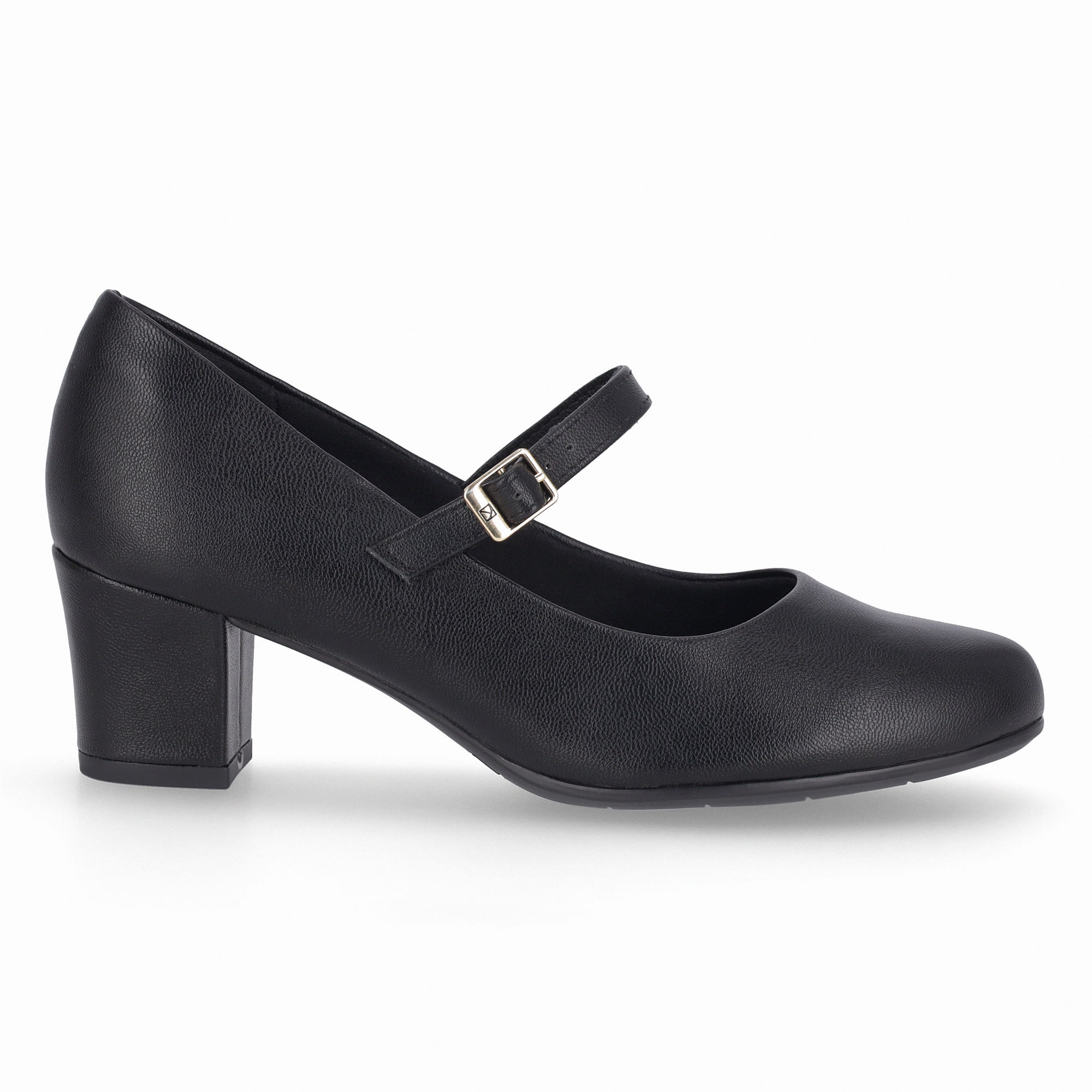 Scarpin Boneca Laura Salto Médio Preto
