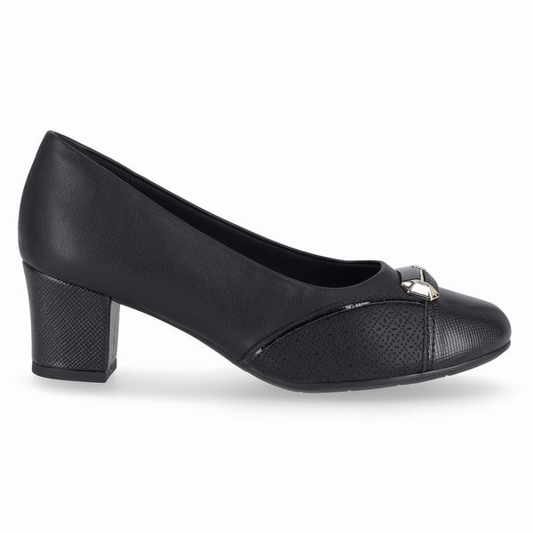 Scarpin Laura Salto Médio Preto 35