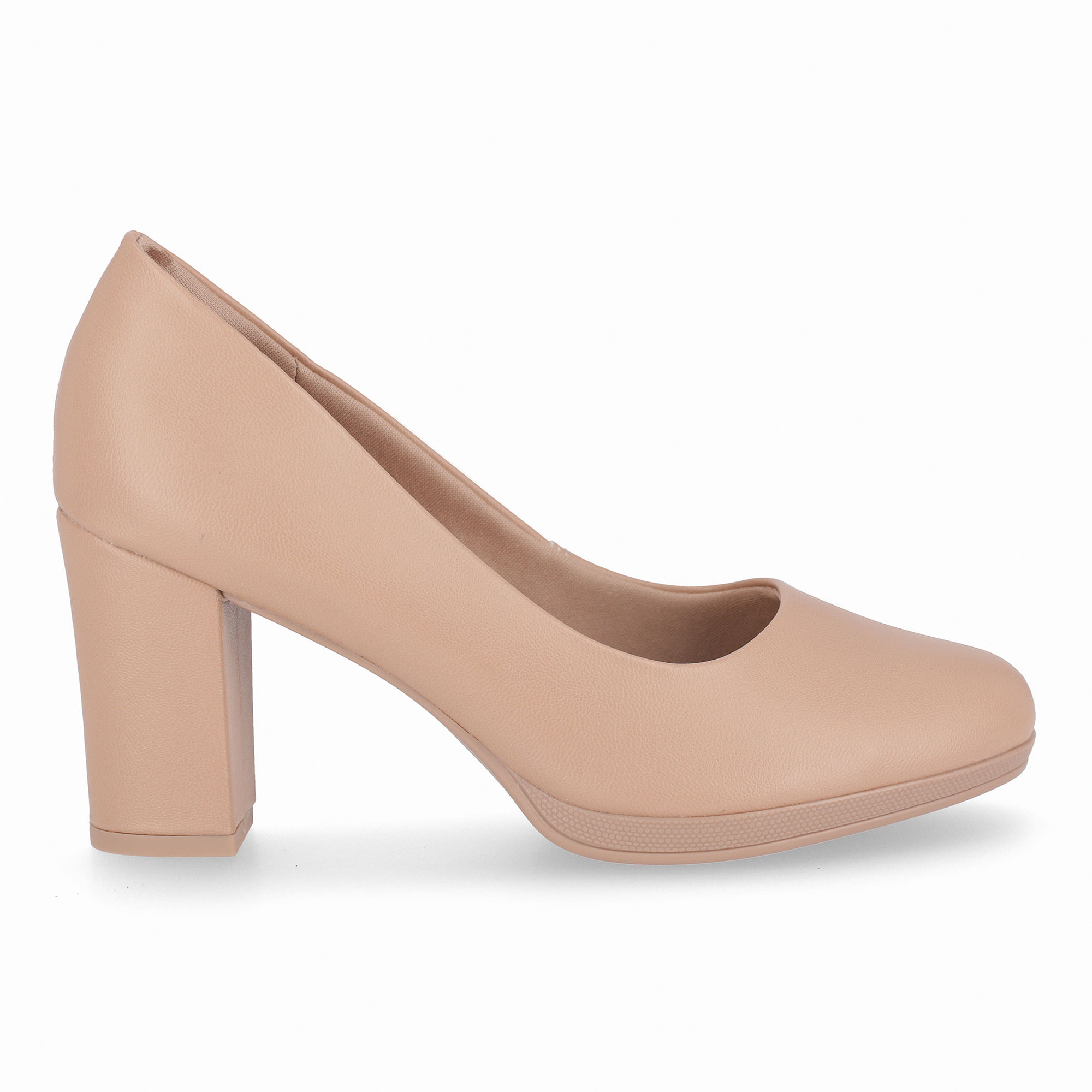 Scarpin Deise Salto Alto Nude Claro