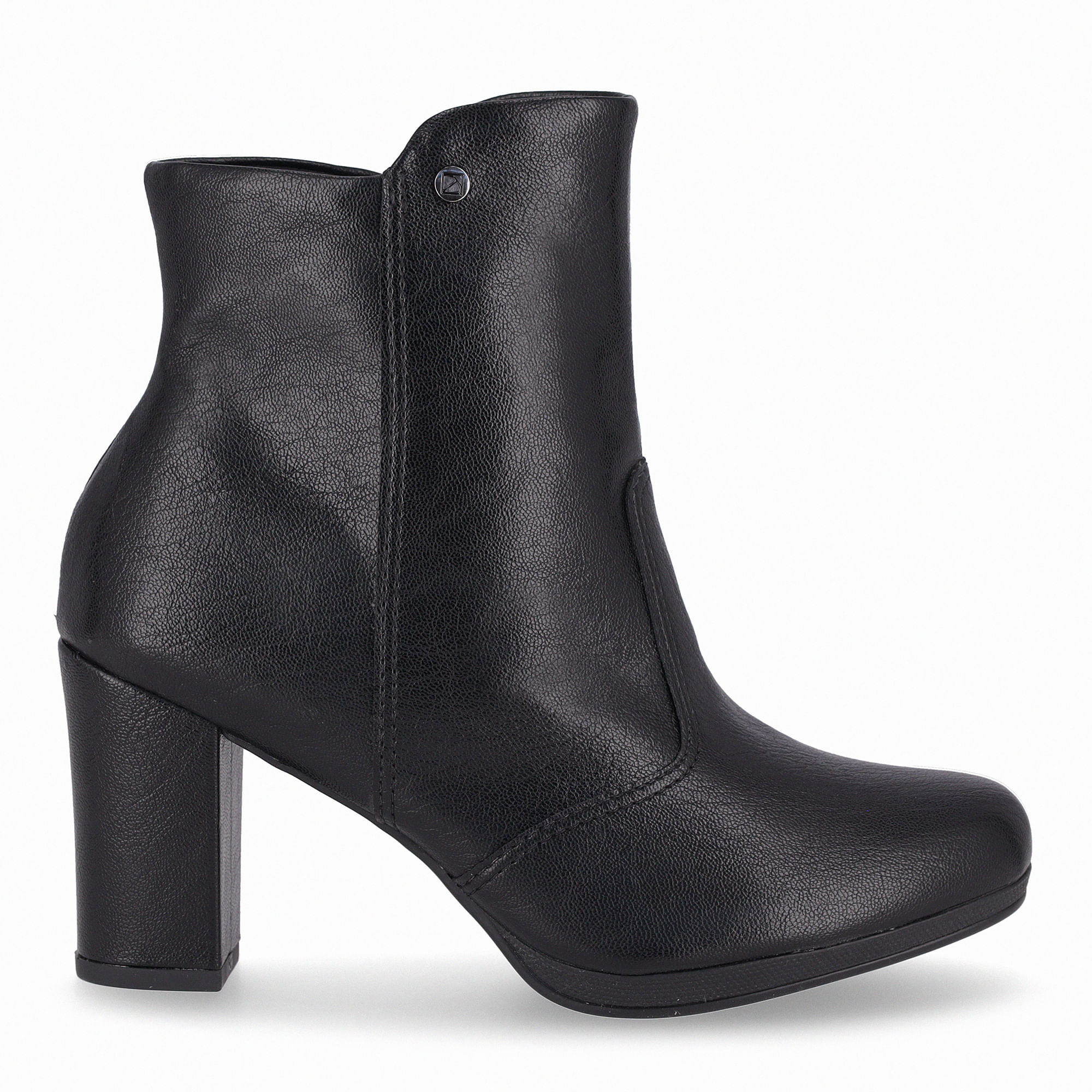 Bota Deise Cano Curto Salto Alto Preto