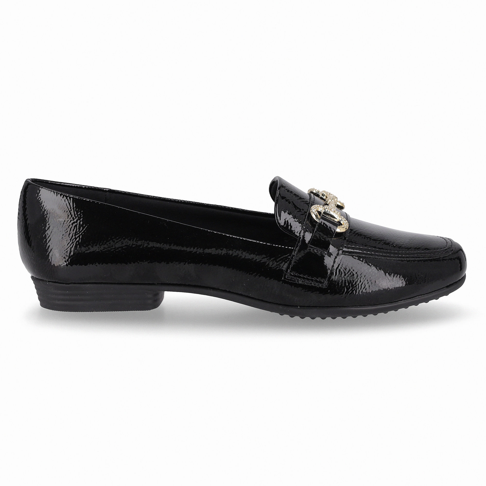 Loafer Raquel Salto Baixo Preto