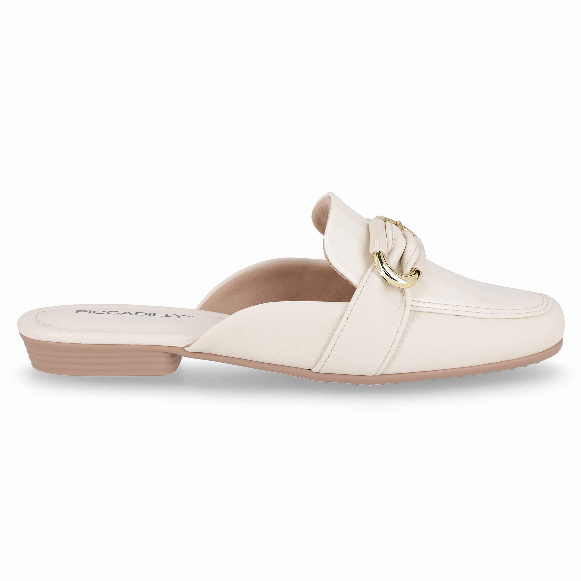Mule Raquel Salto Baixo Off White