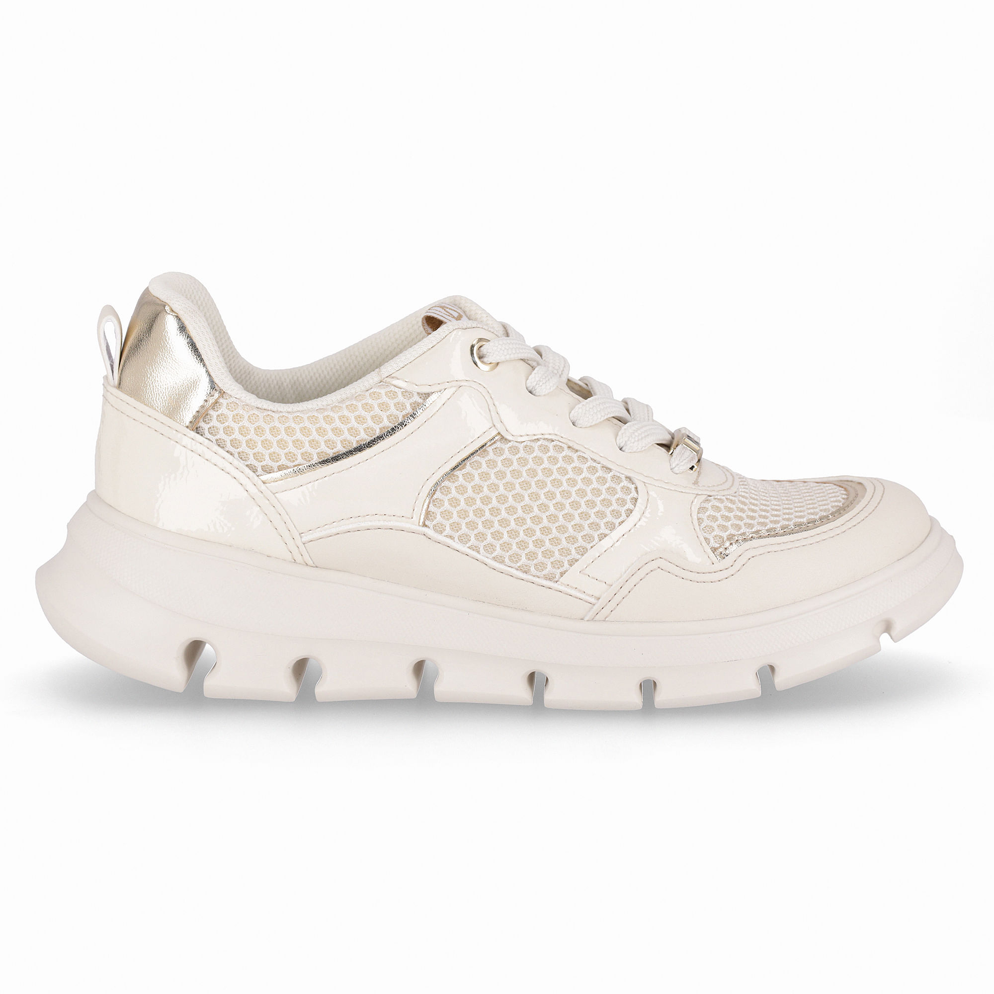 PICCADILLY MAXI - Tênis   Off White com Ouro