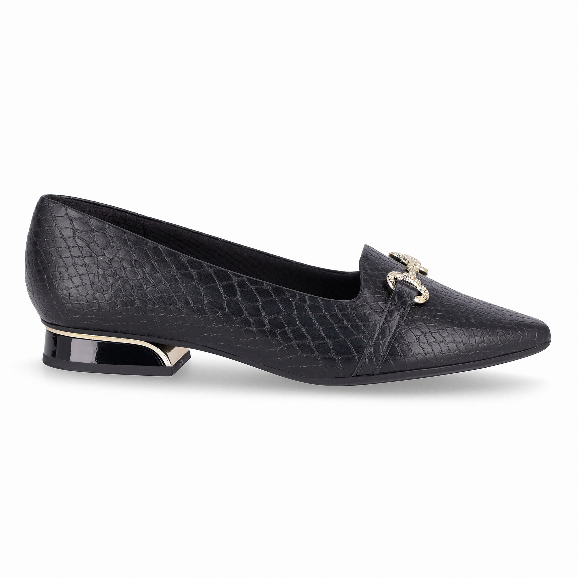 PICCADILLY MAXI - Loafer Silvia Salto Baixo Preto