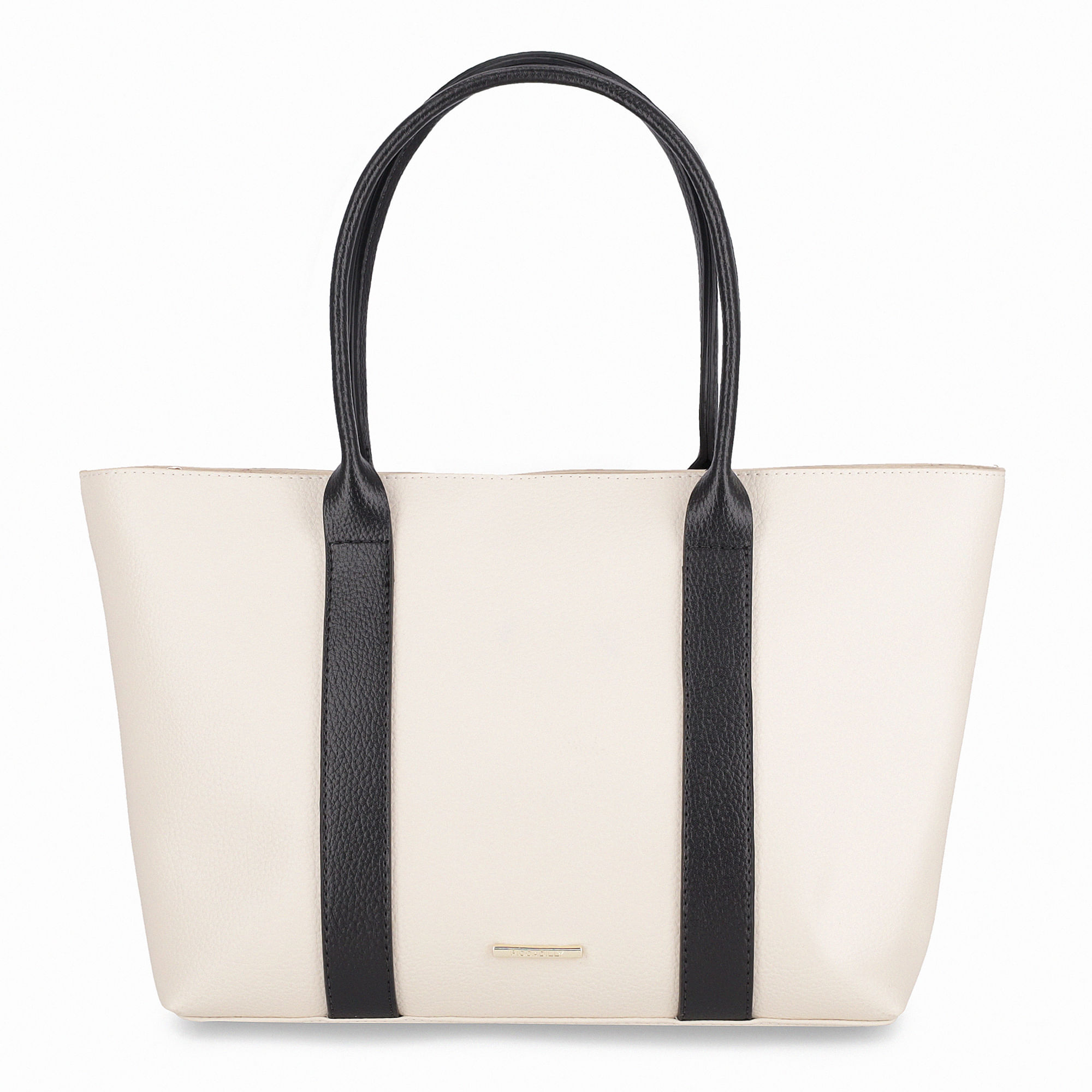 Bolsa Melissa Tote Grande Off White com Preto