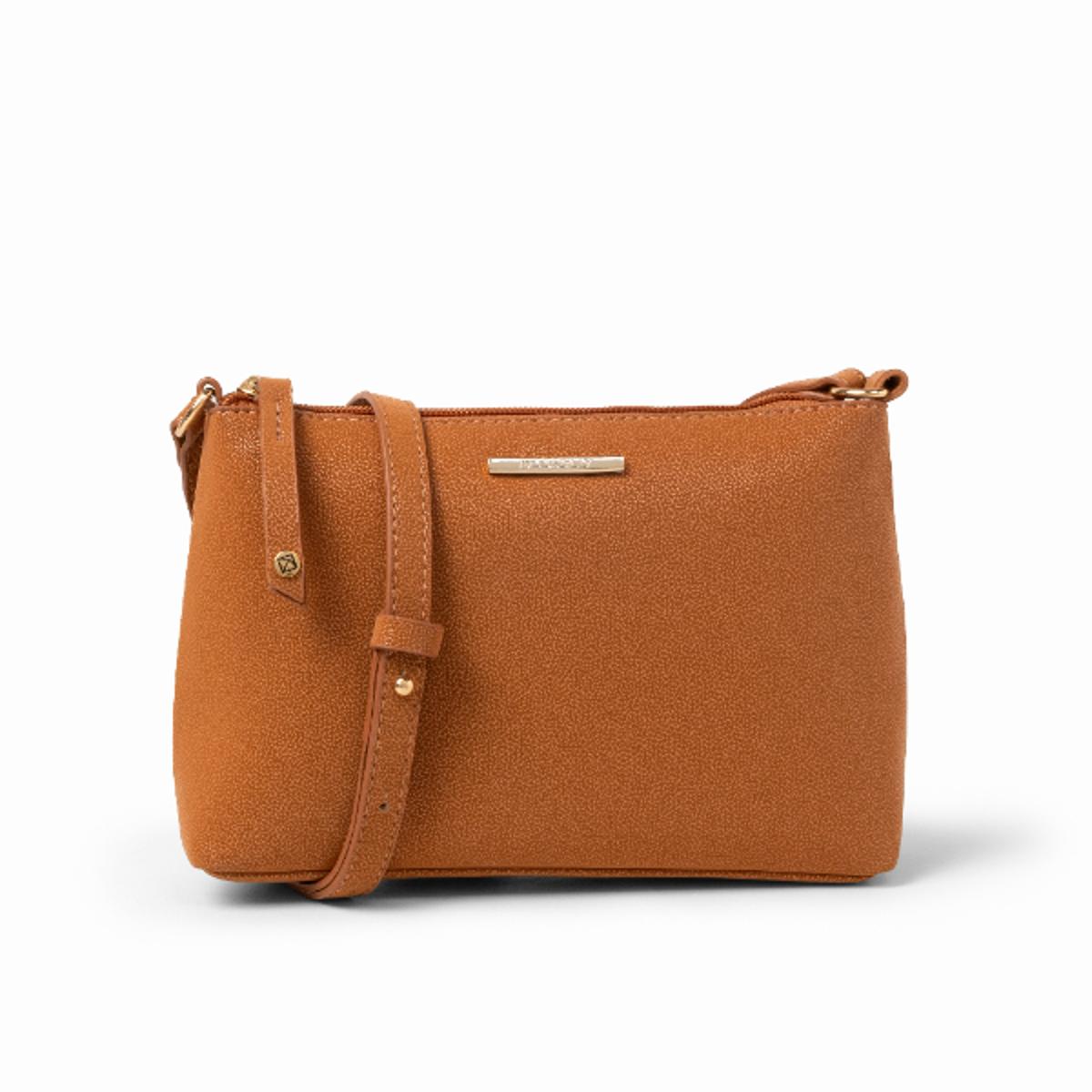 Bolsa Flora Trapézio Pequena Mascavo