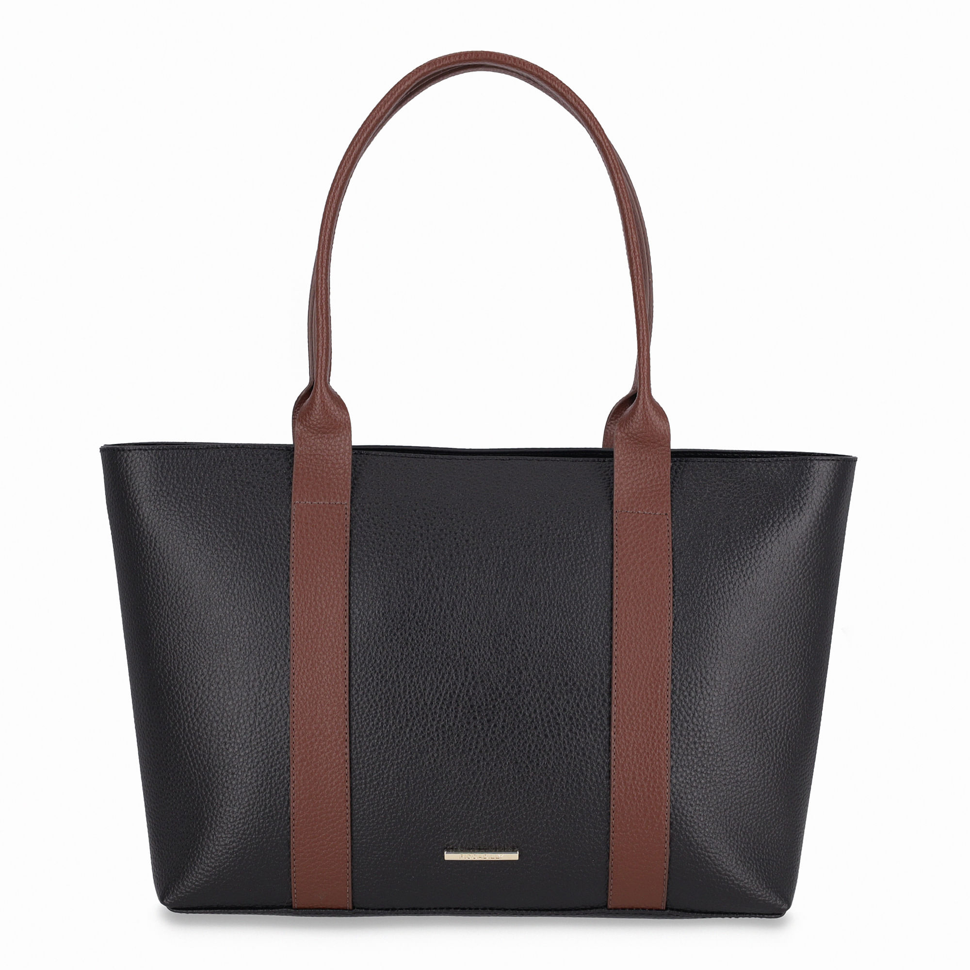 Bolsa Melissa Tote Grande Preto com Marrom