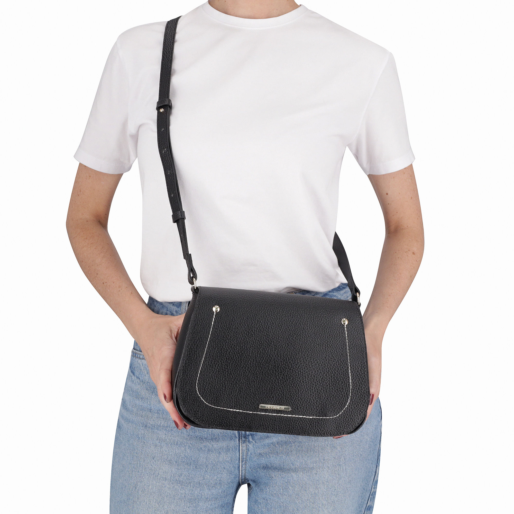 Bolsa Luna Tiracolo Média Preto