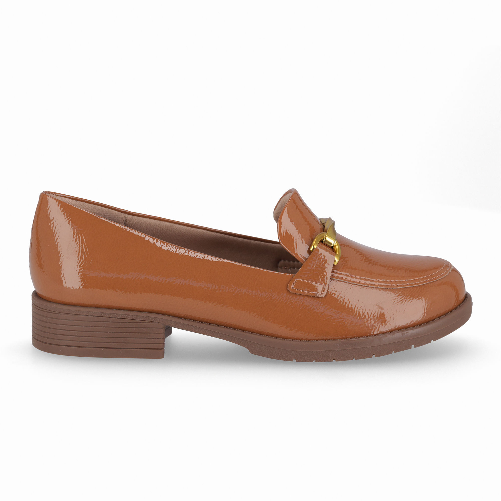 Loafer Leci Salto Baixo Mascavo