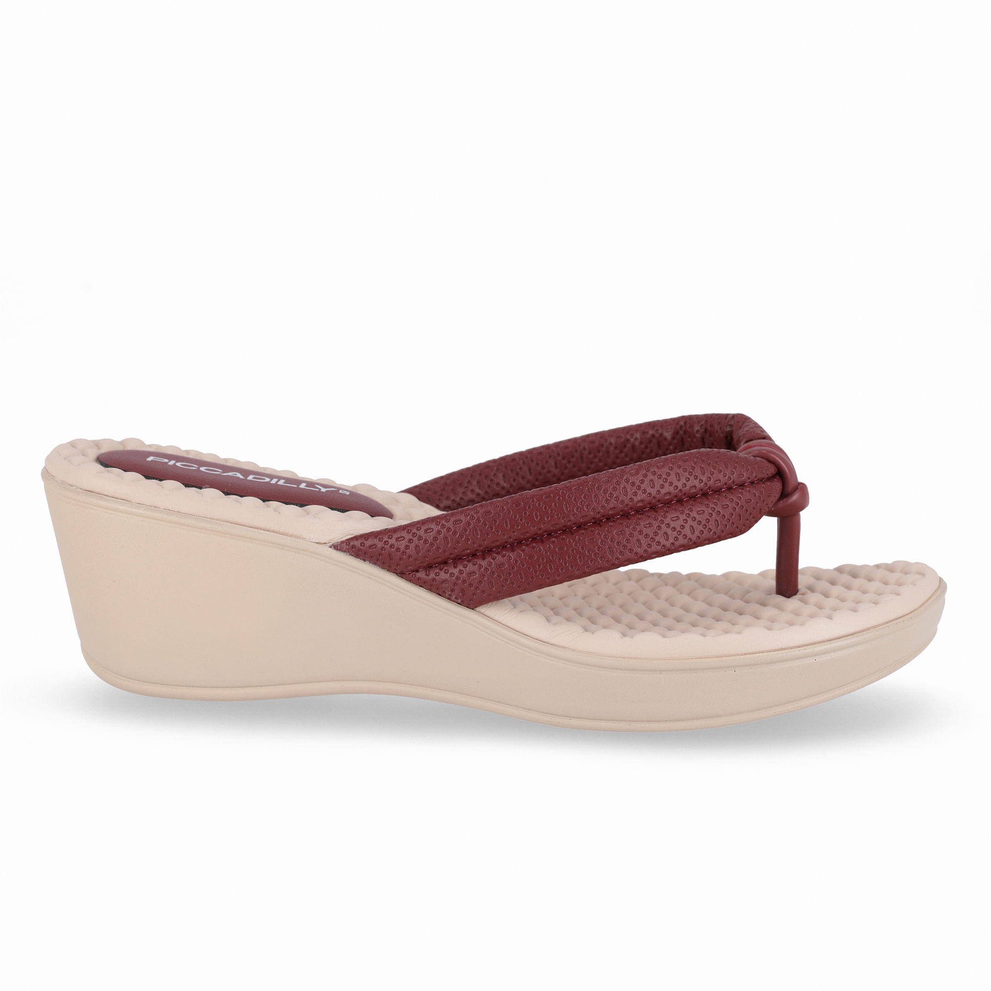 Chinelo Cecilia Anabela Médio Burgundy