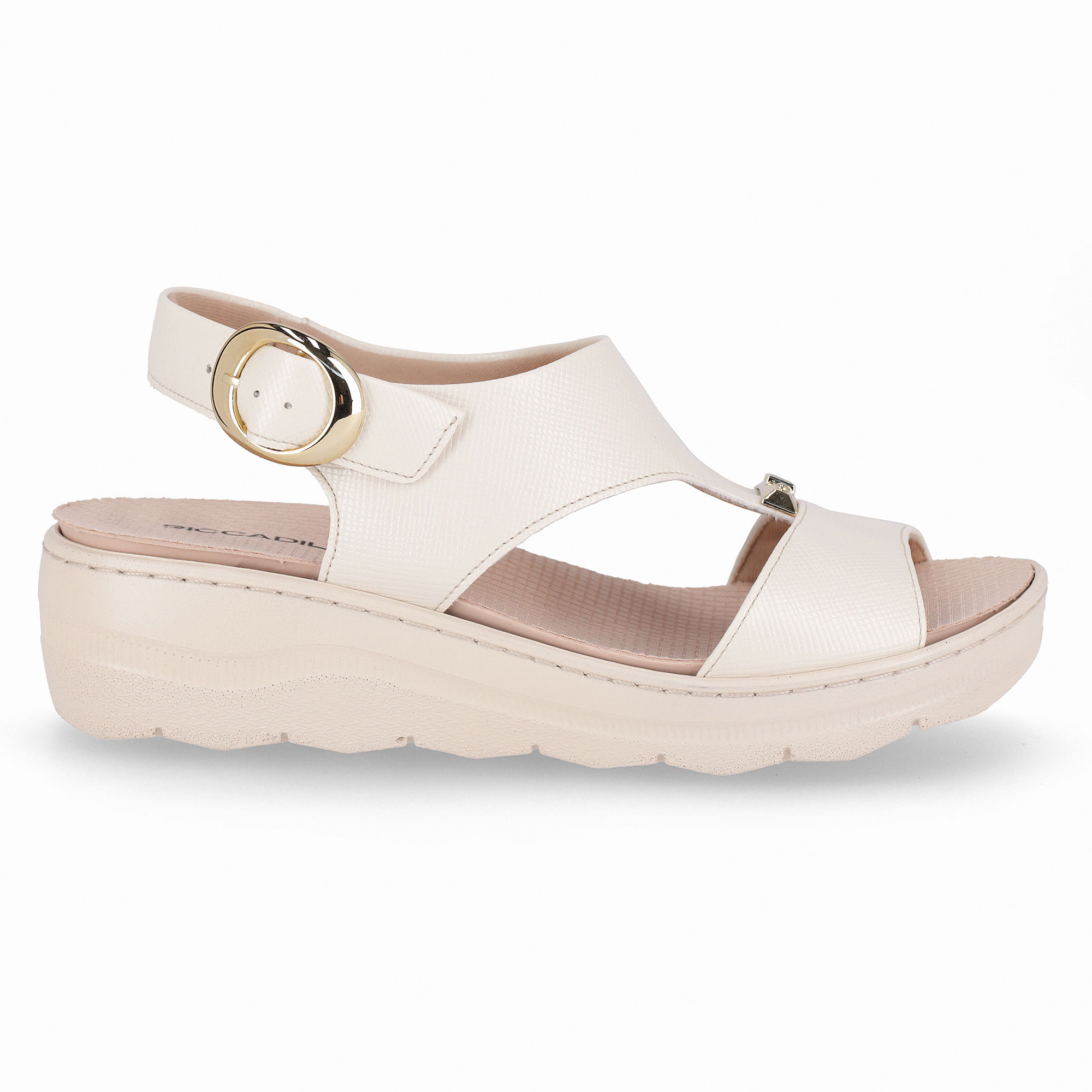 Sandália SPA Anabela Médio Off White