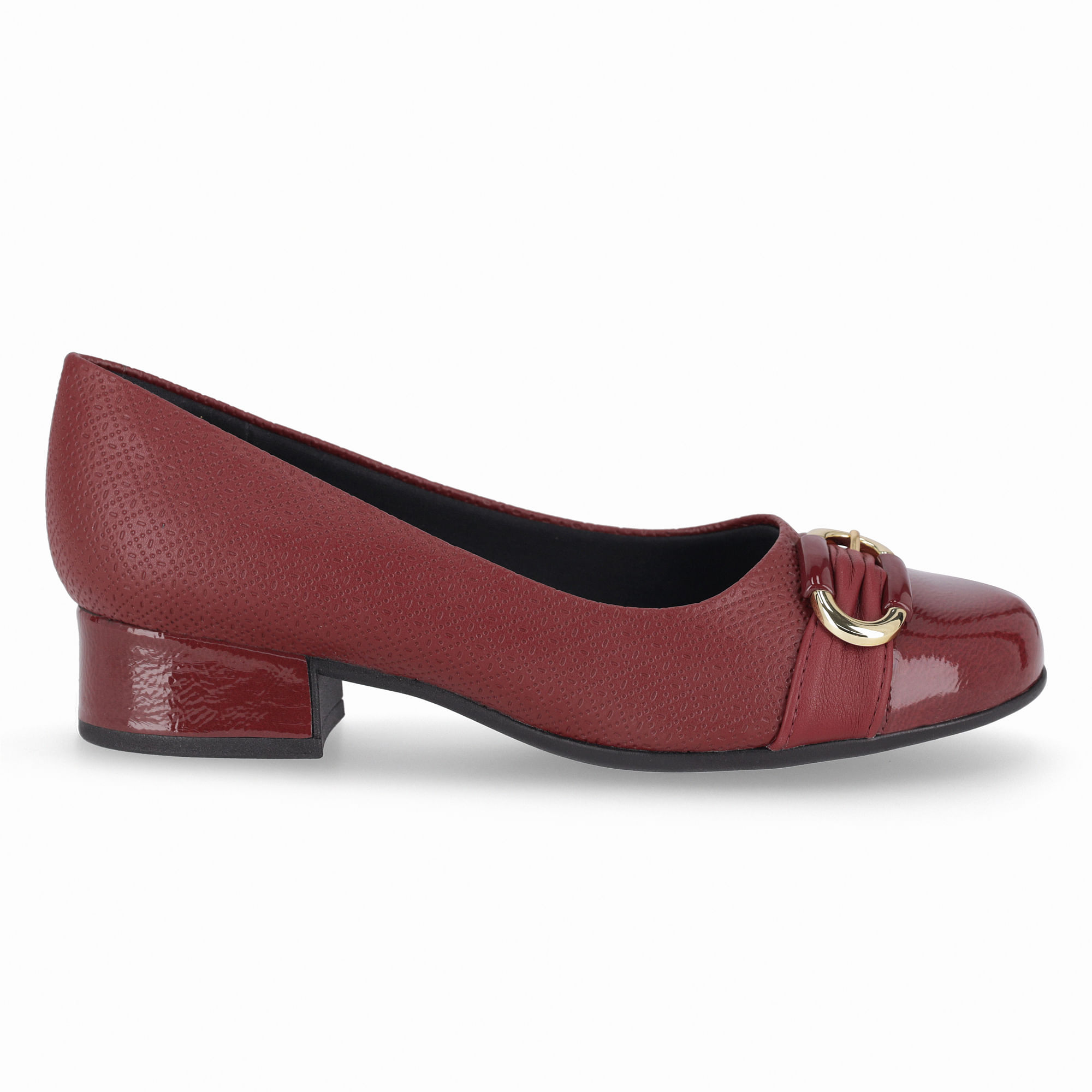 Scarpin Salto Baixo Burgundy