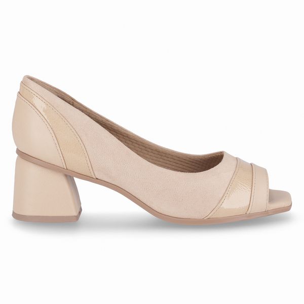 PICCADILLY MAXI - Sapato Peep Toe Salto Médio Brule 38