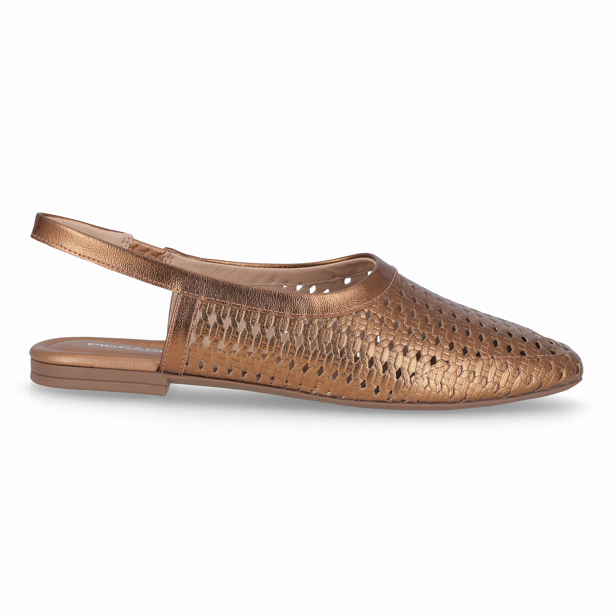 Slingback Tatiane Salto Baixo Ouro Velho