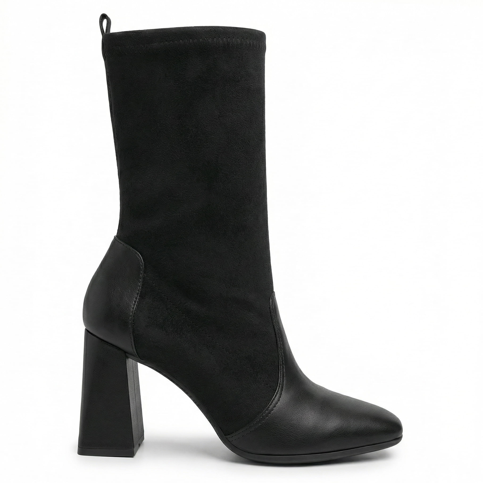 Bota Cano Médio Salto Alto Preto