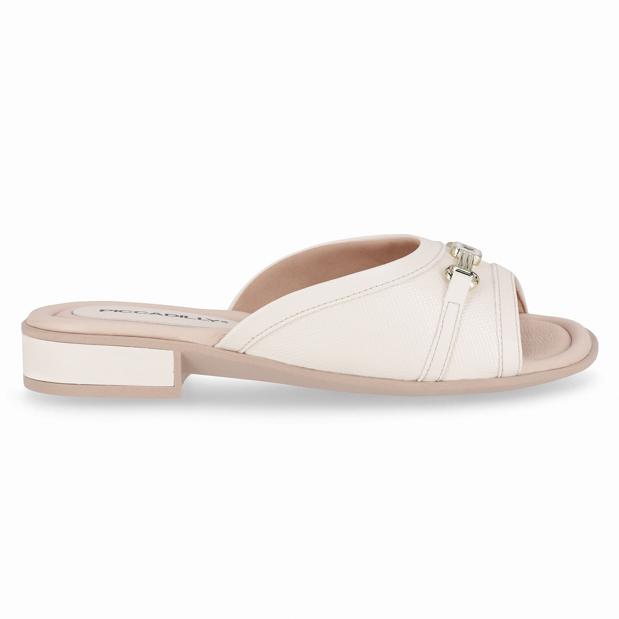 Tamanco Taila Salto Baixo Off White