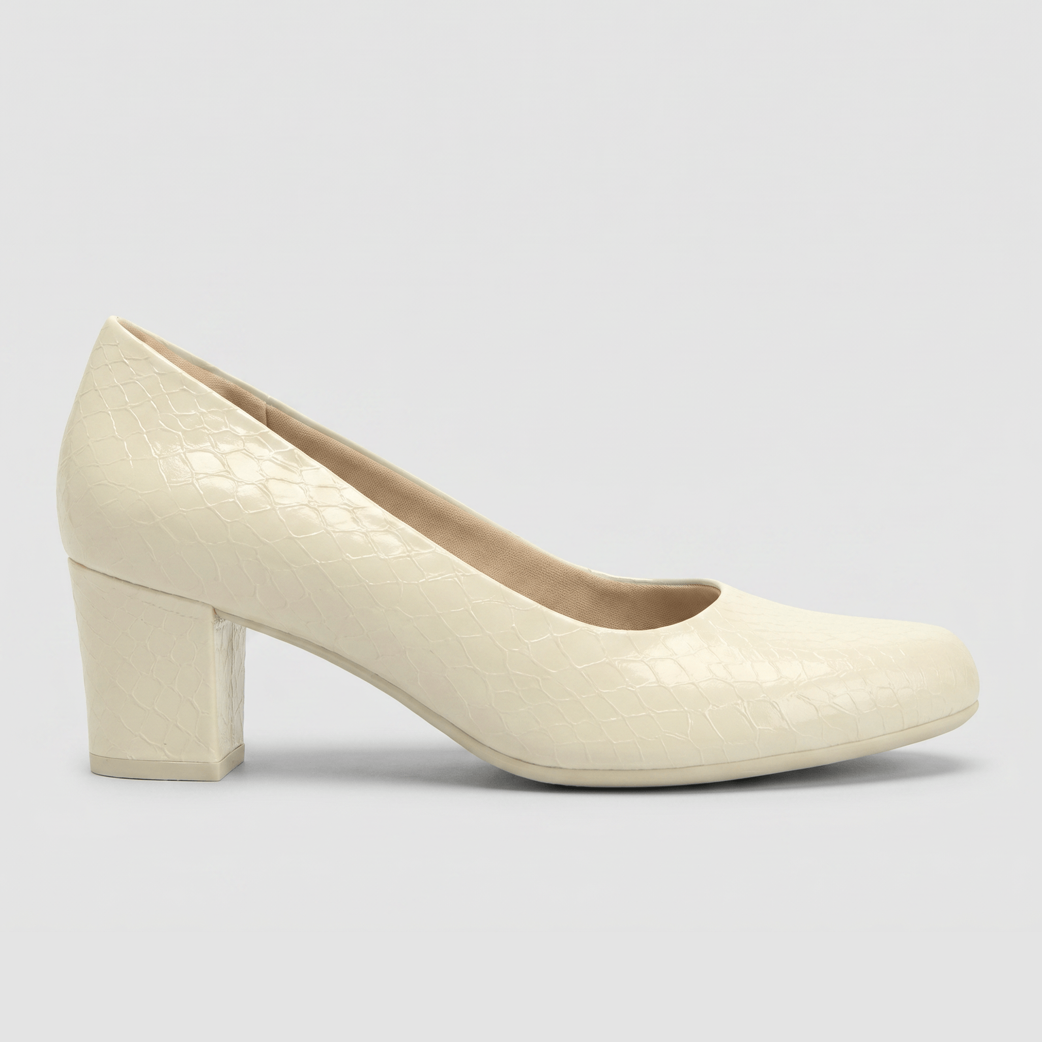 Scarpin Laura Salto Médio Off White