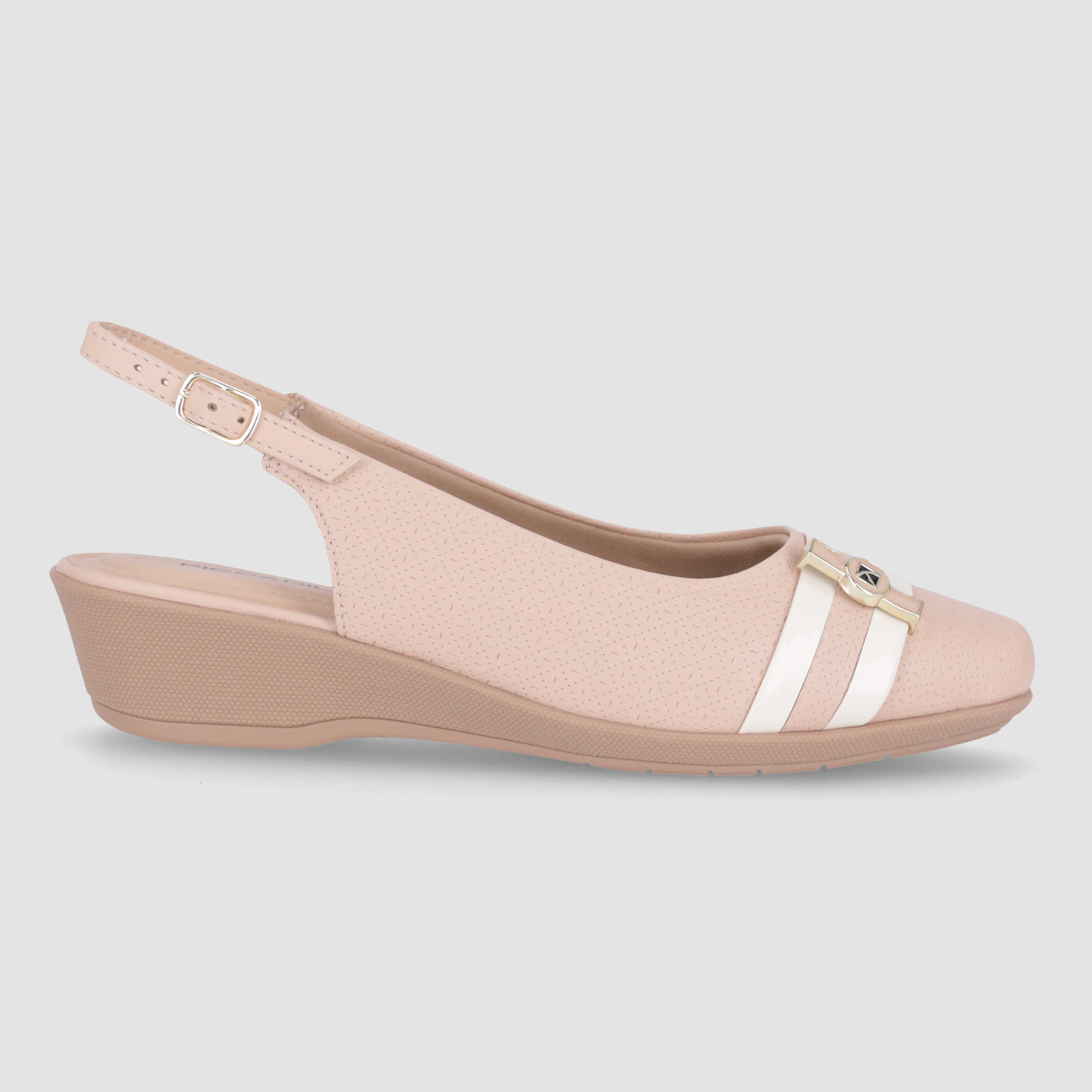 Sapato Slingback Ivone Anabela Médio  Rose