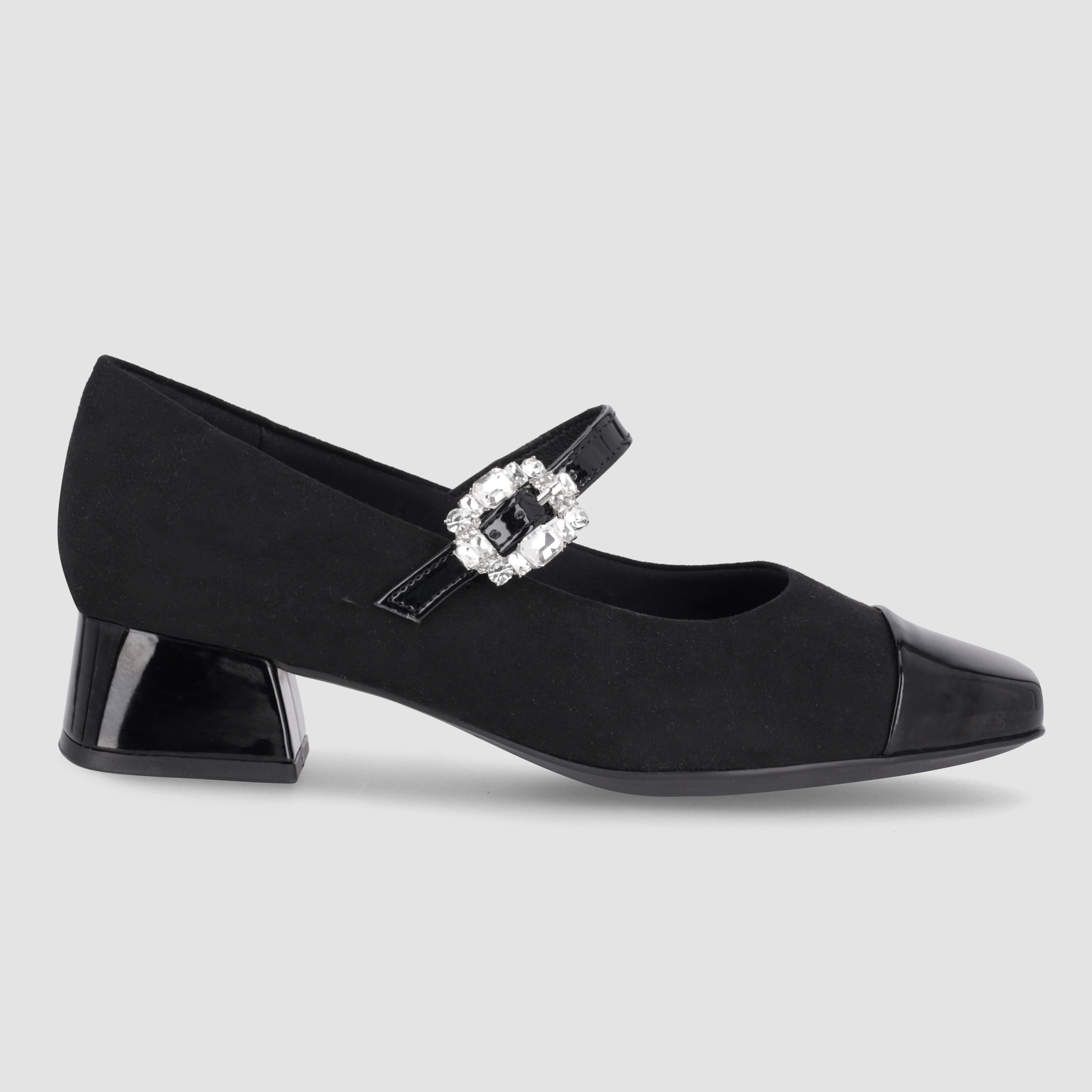 Sapato Boneca Tati Salto Médio Preto