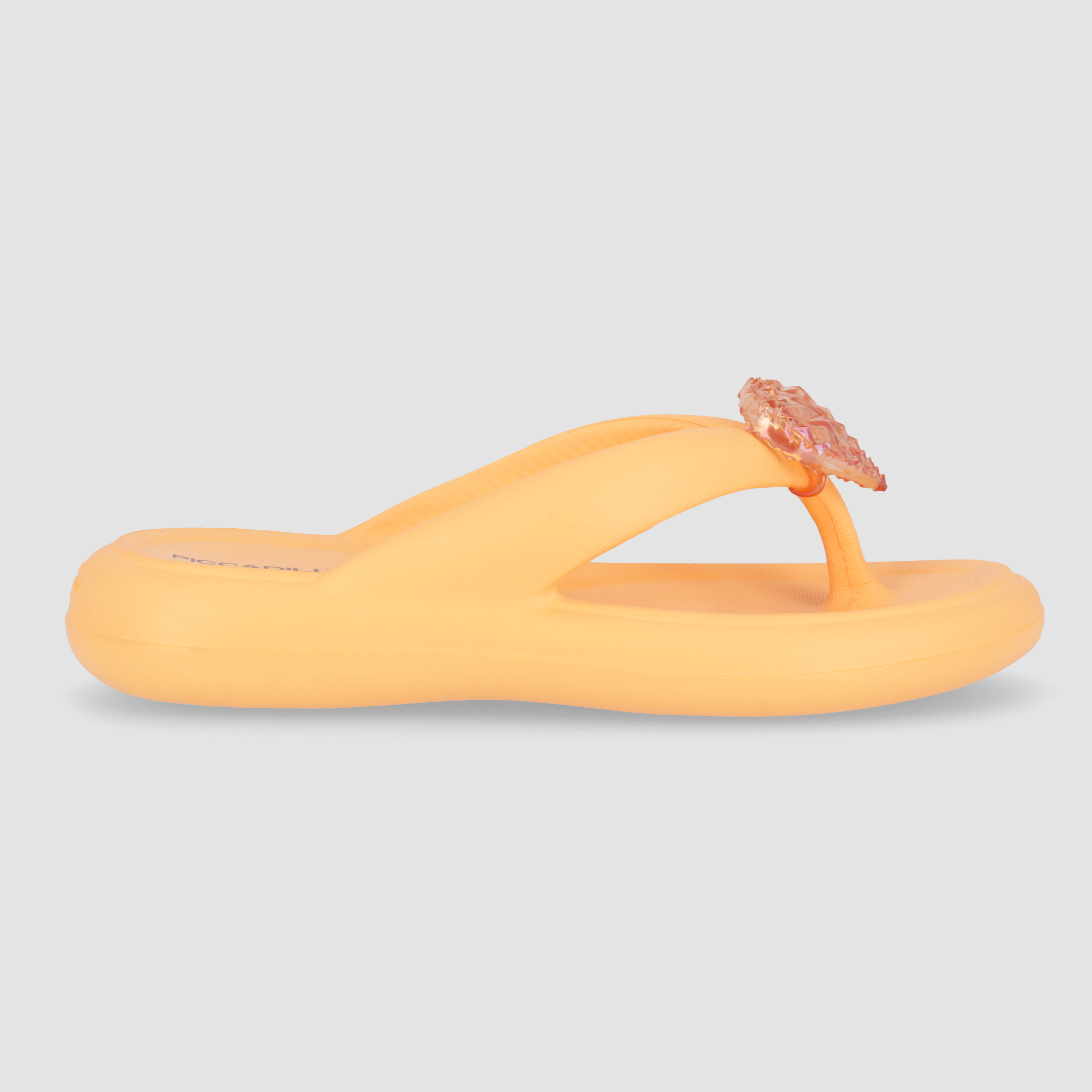 Chinelo Marshmallow com Enfeite Salmão