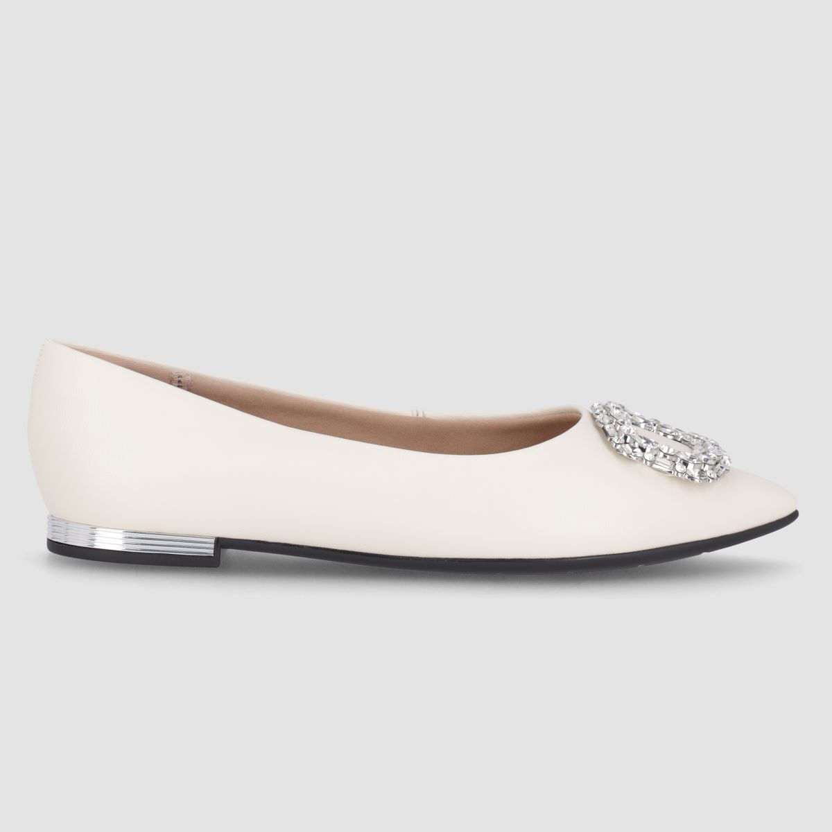 Sapatilha Ana Salto Baixo Off White