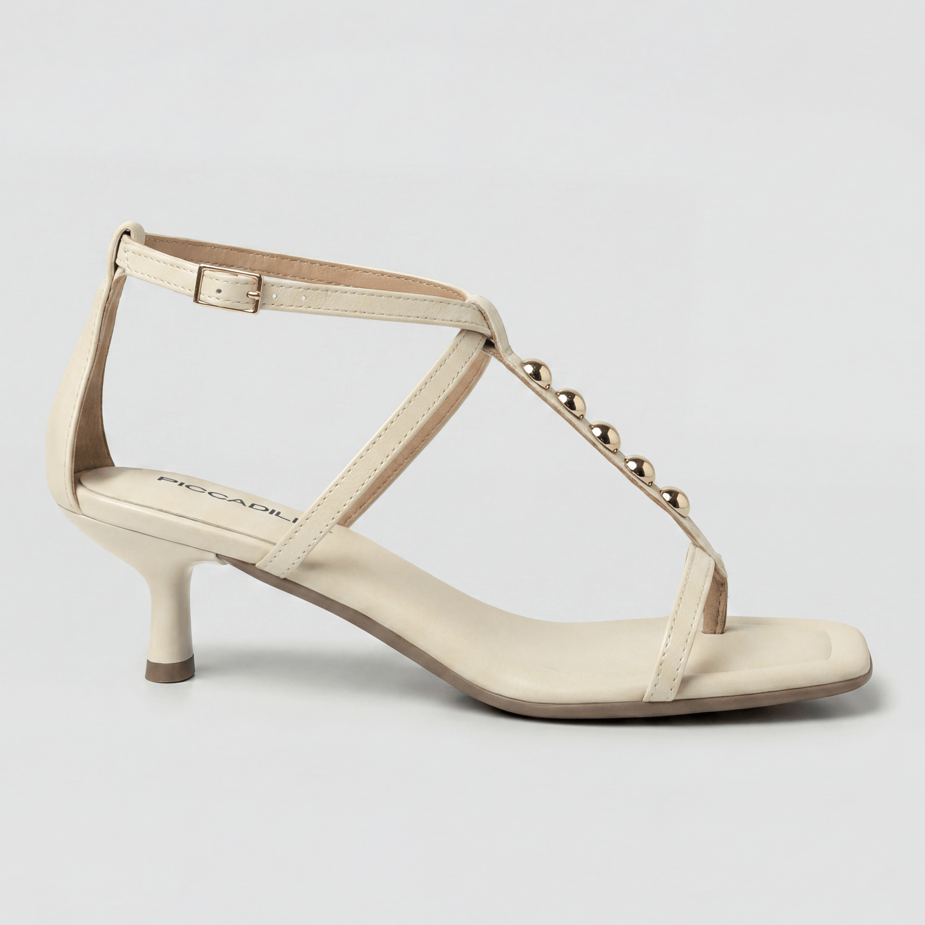 Sandália Rita Salto Alto Off White