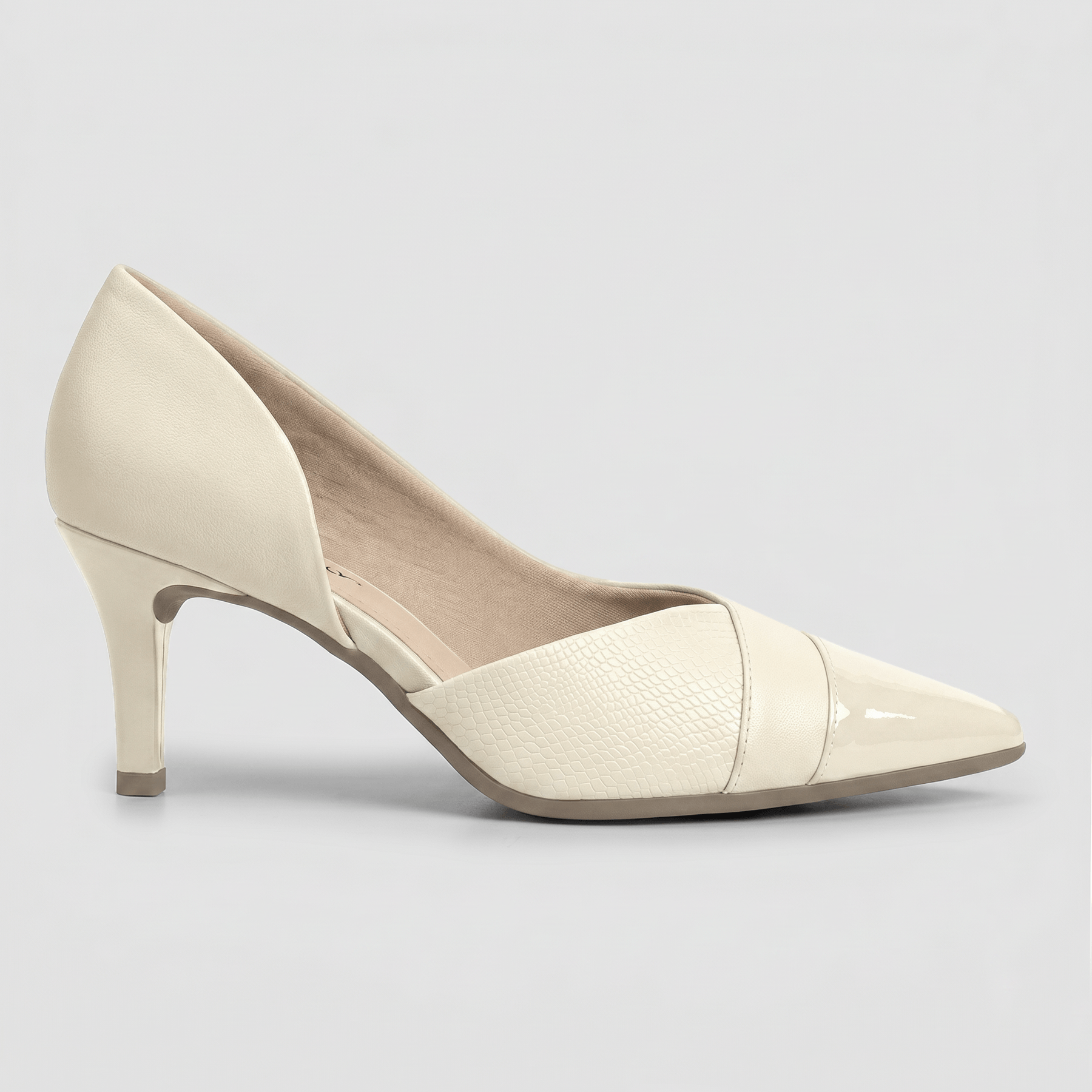 Scarpin Salto Alto Off White