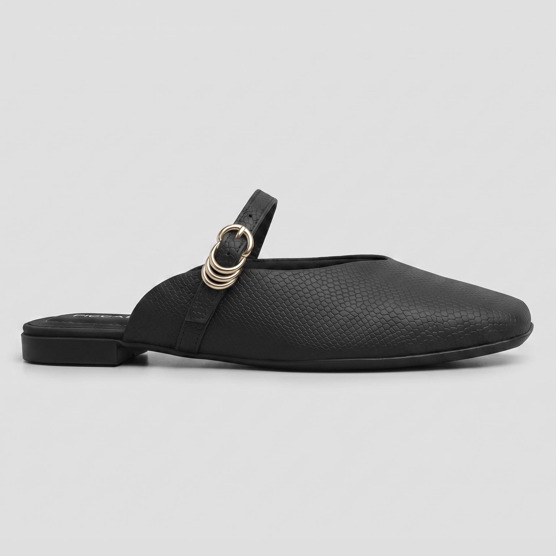 Mule Vanessa Salto Baixo Preto