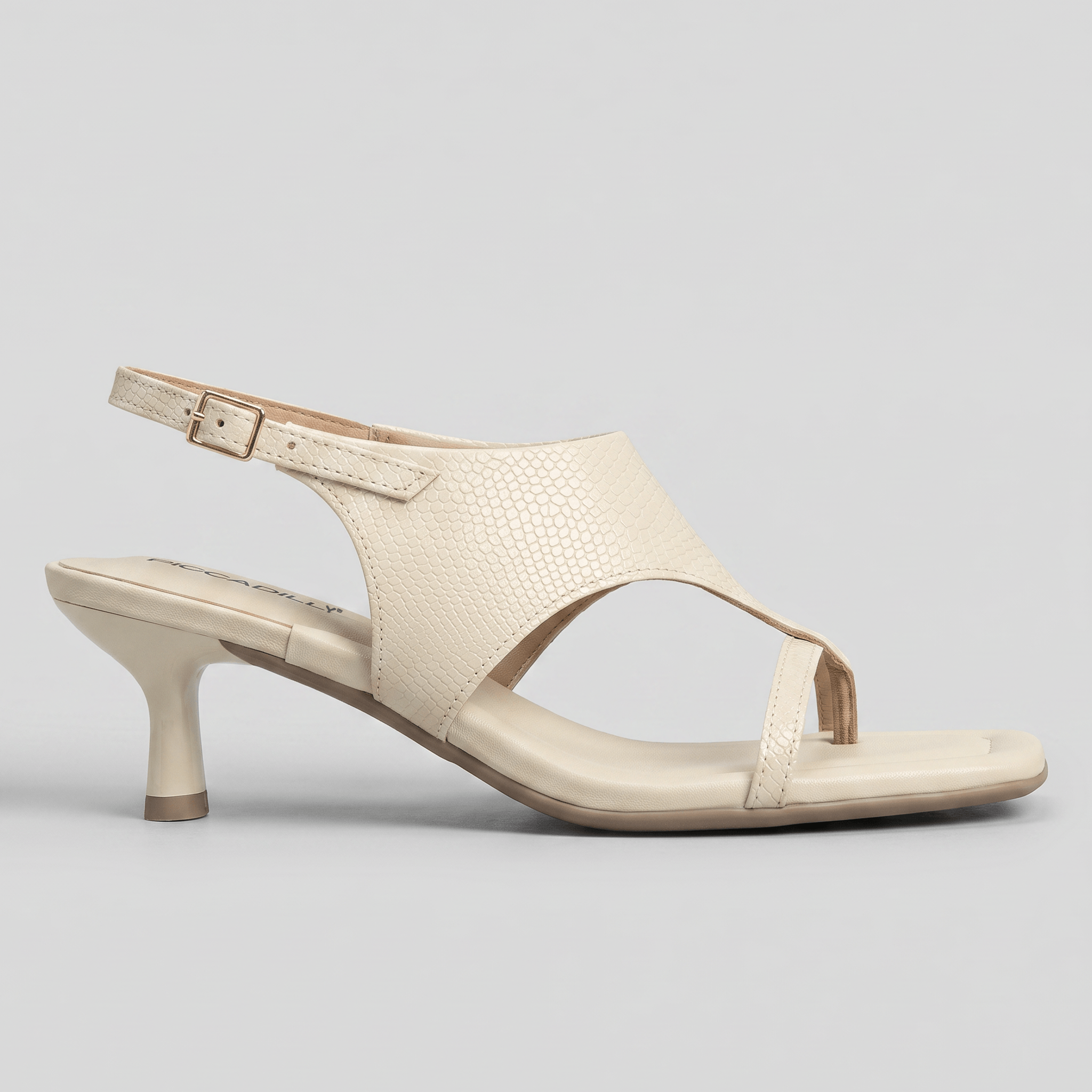Sandália Rita Salto Alto Off White