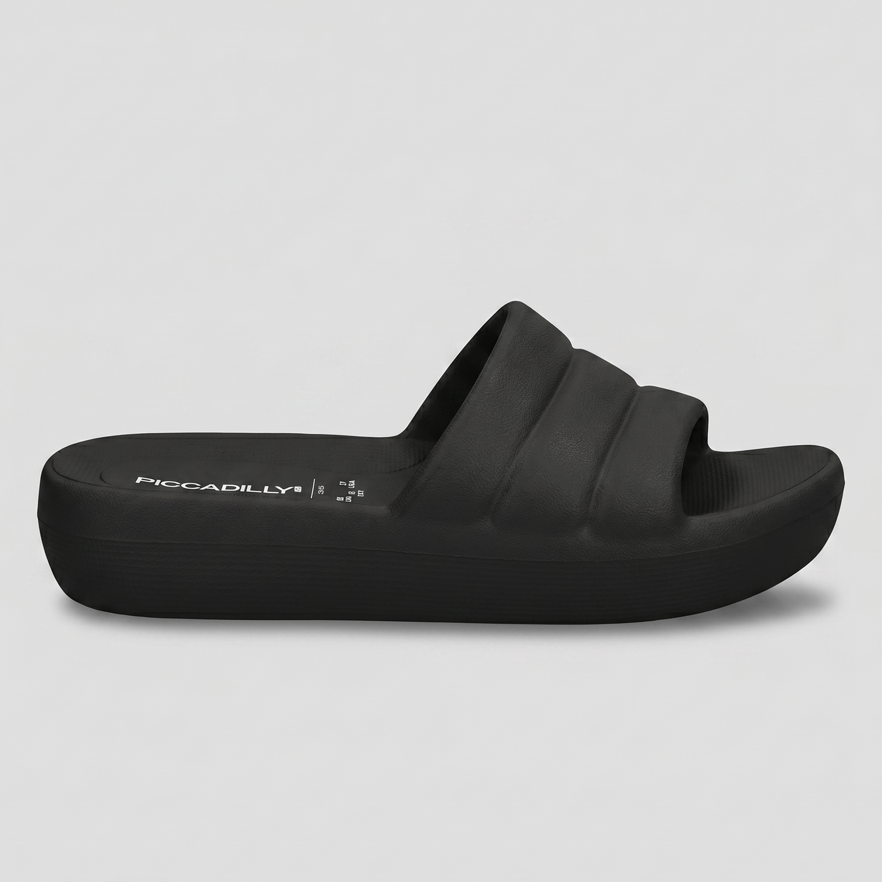 Chinelo Slide Marshmallow Preto