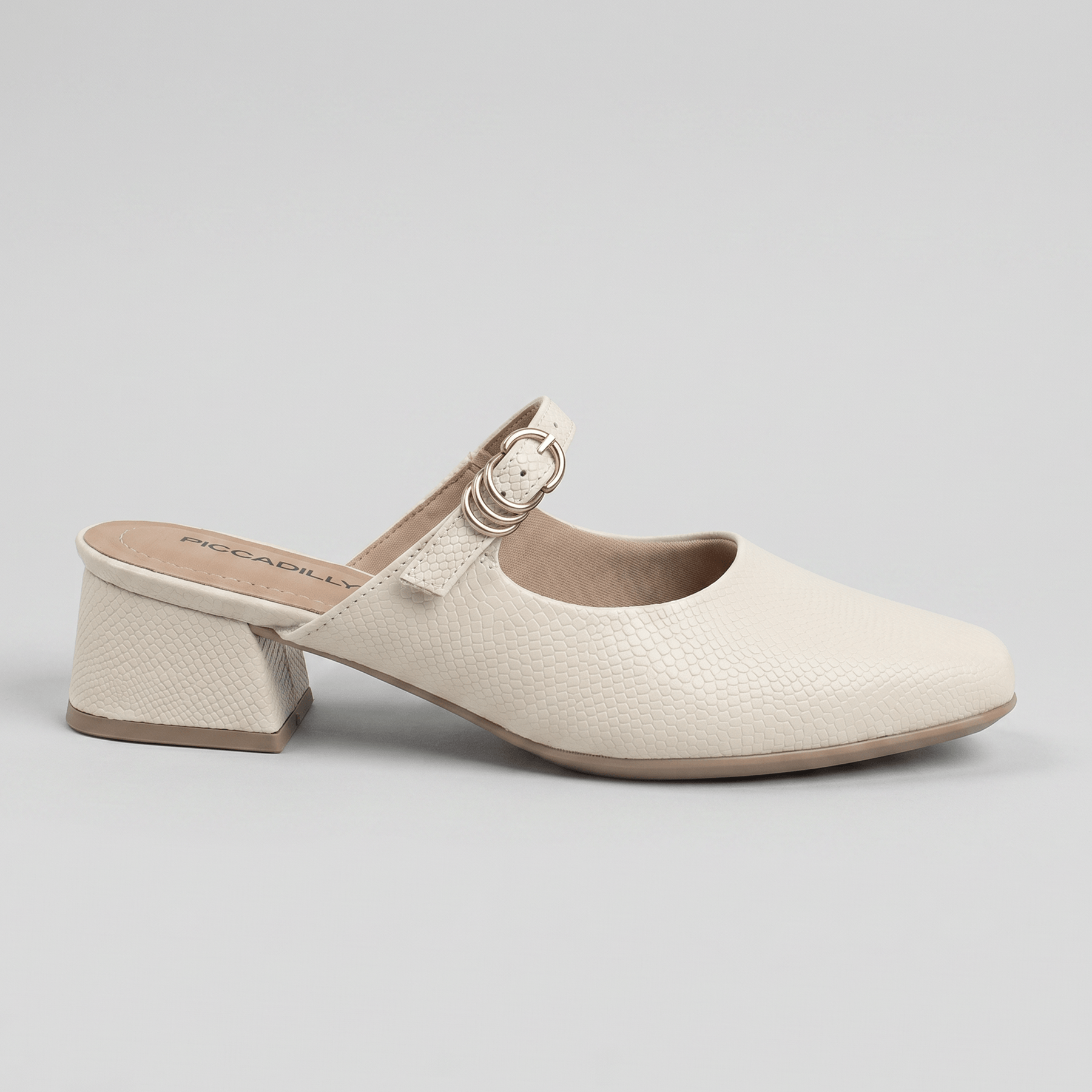 Mule Tati Salto Médio Off White
