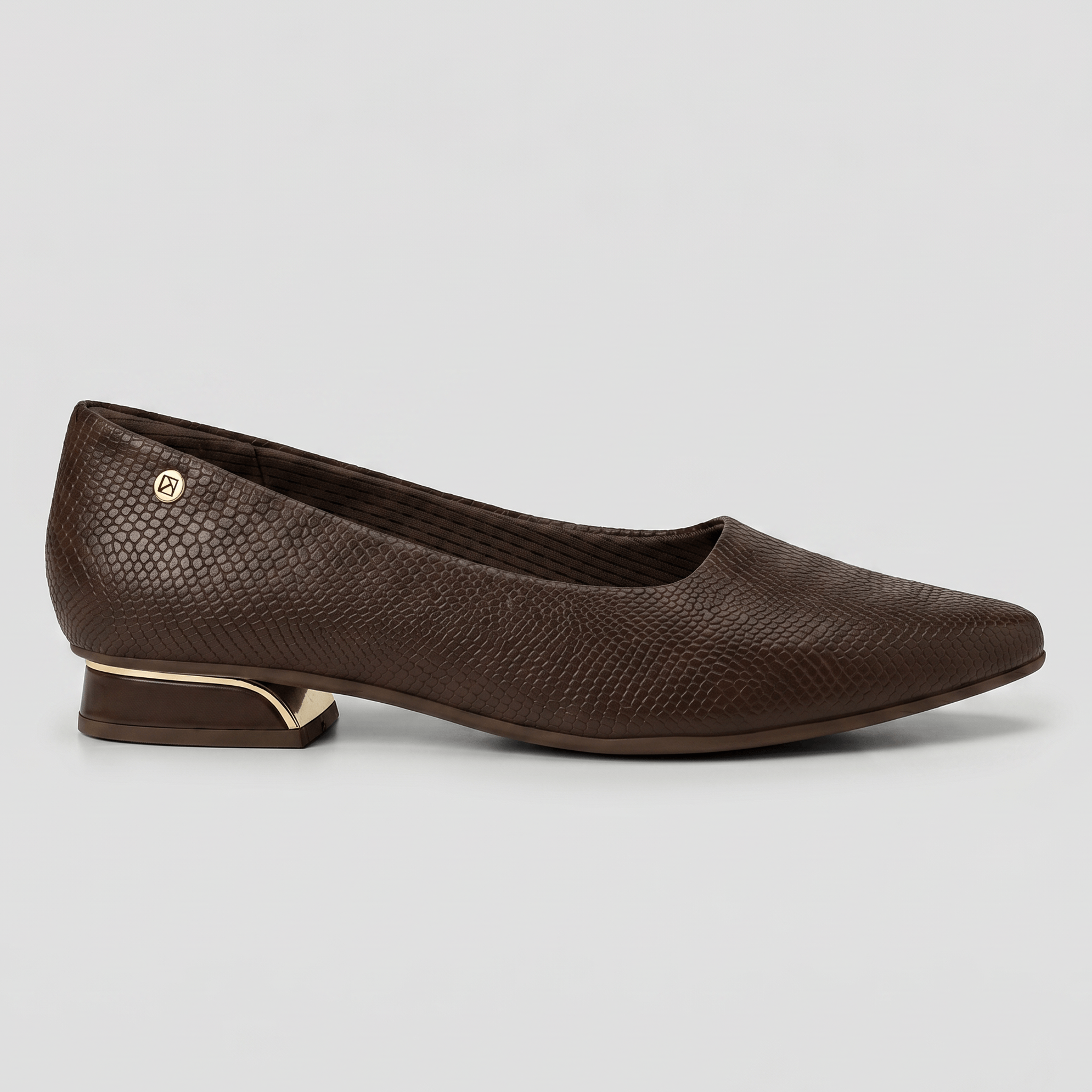 PICCADILLY MAXI - Sapato Silvia Salto Baixo Cacau