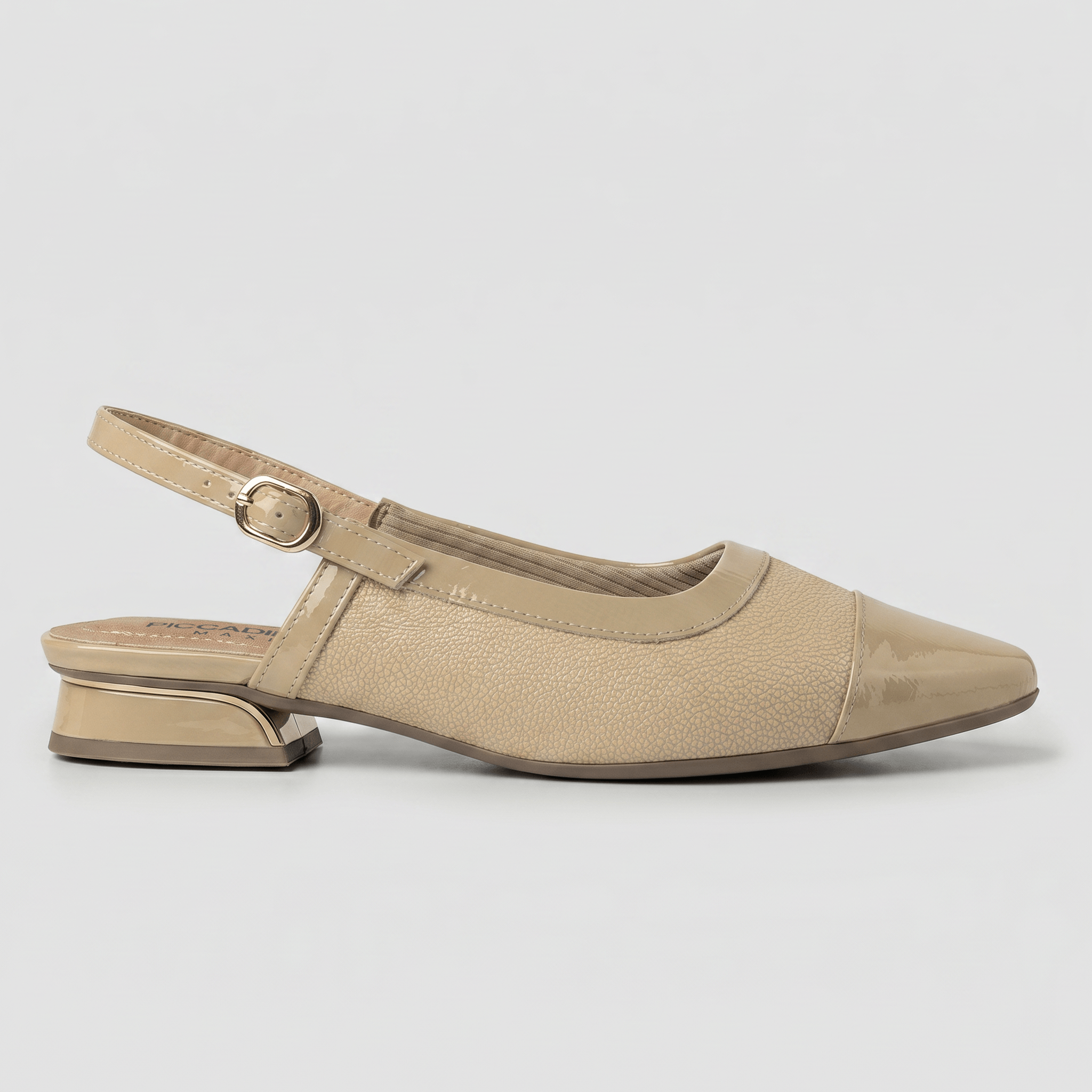 PICCADILLY MAXI - Slingback Silvia Salto Baixo Brule