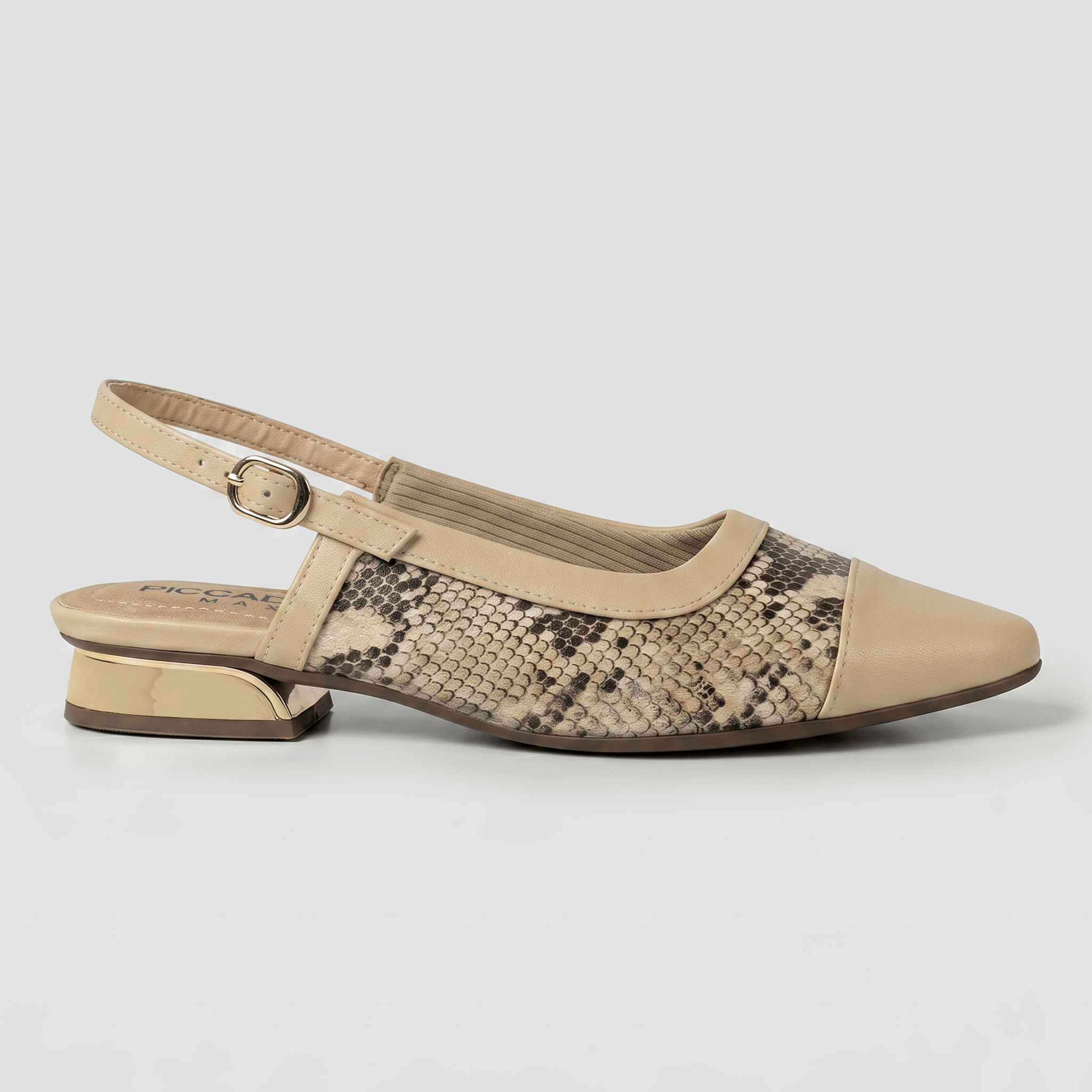PICCADILLY MAXI - Slingback Silvia Salto Baixo Animal Print