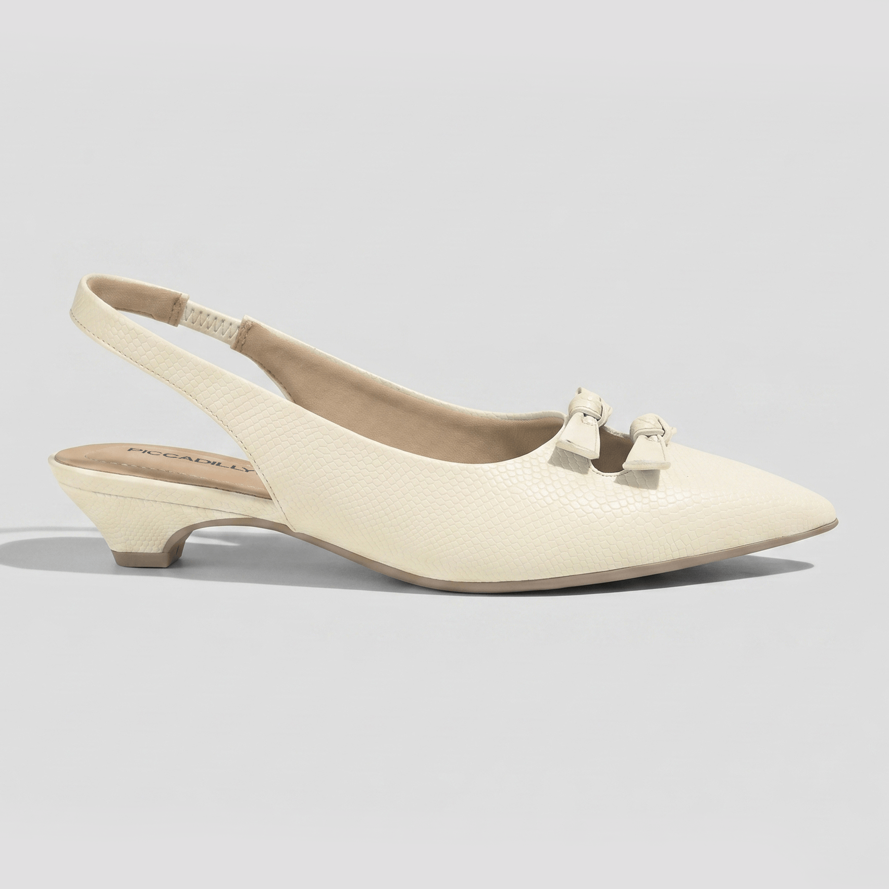 Slingback Carla Salto Médio Off White