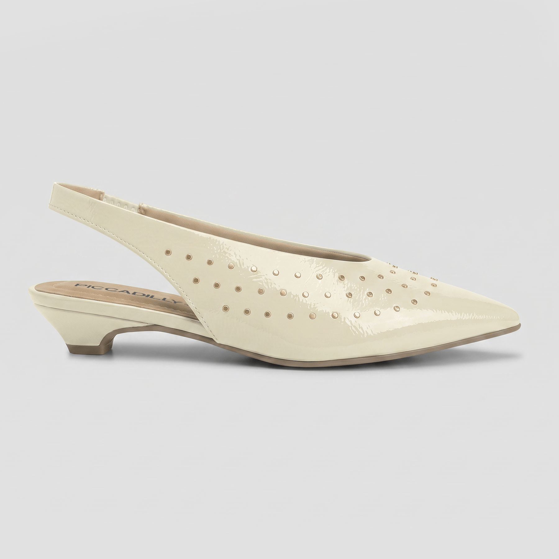 Slingback Carla Salto Médio Off White