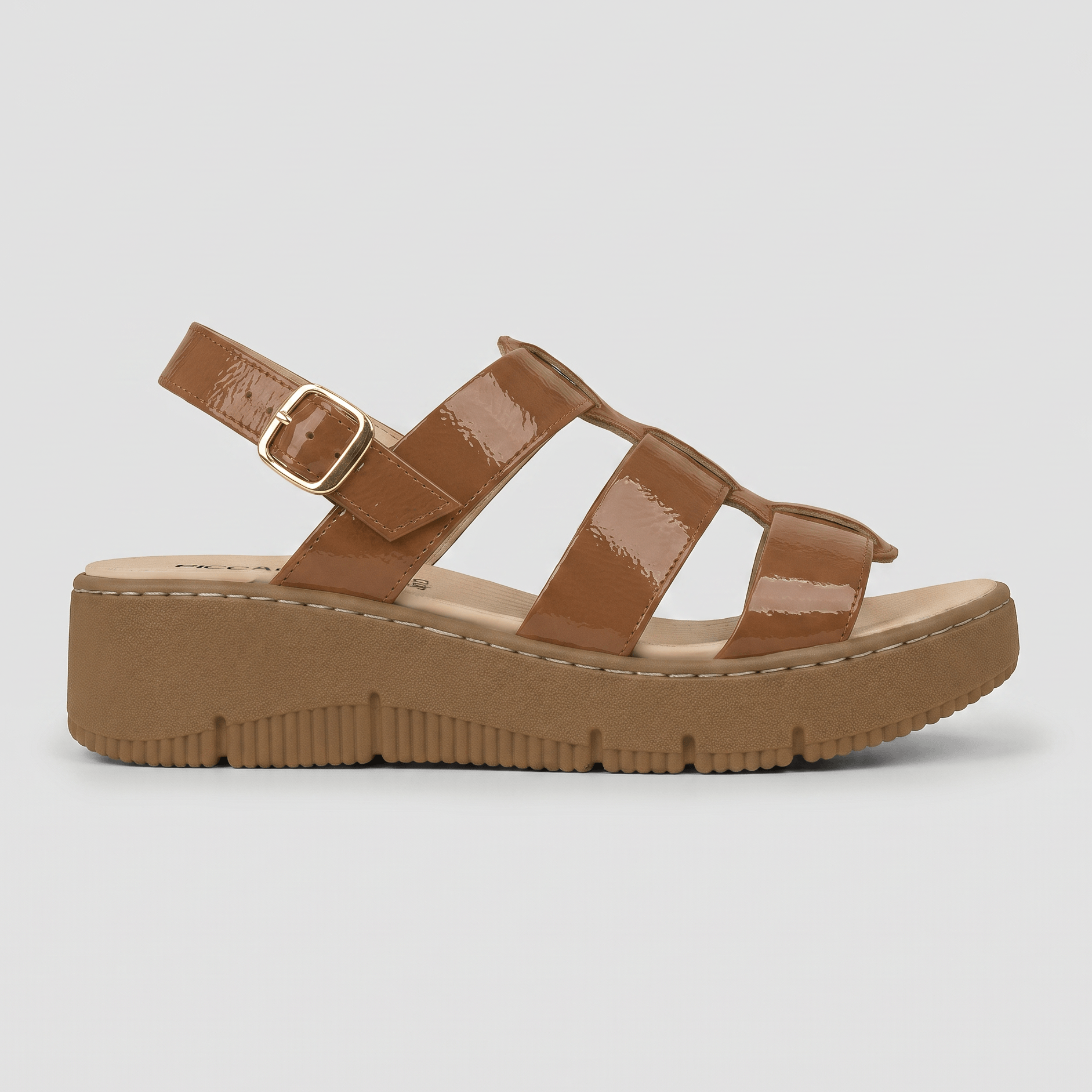 Sandália SPA Anabela Ocre