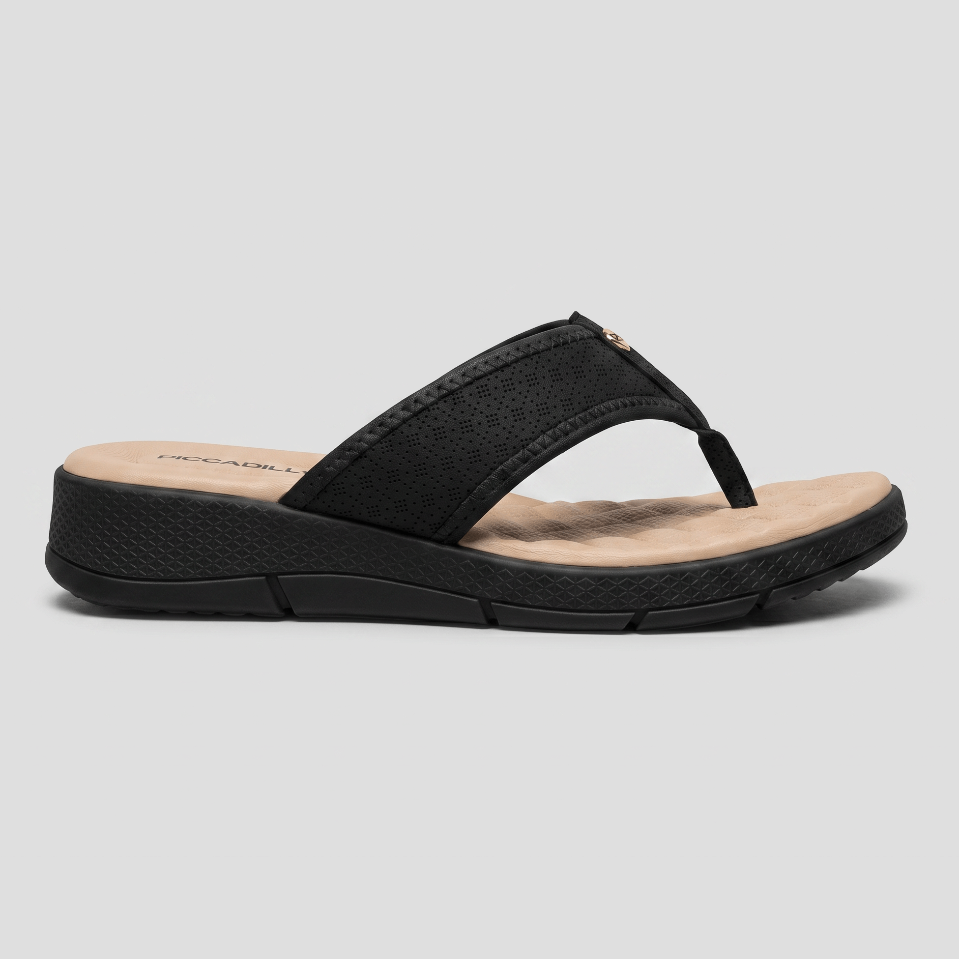 Chinelo Esporão Salto Médio Preto