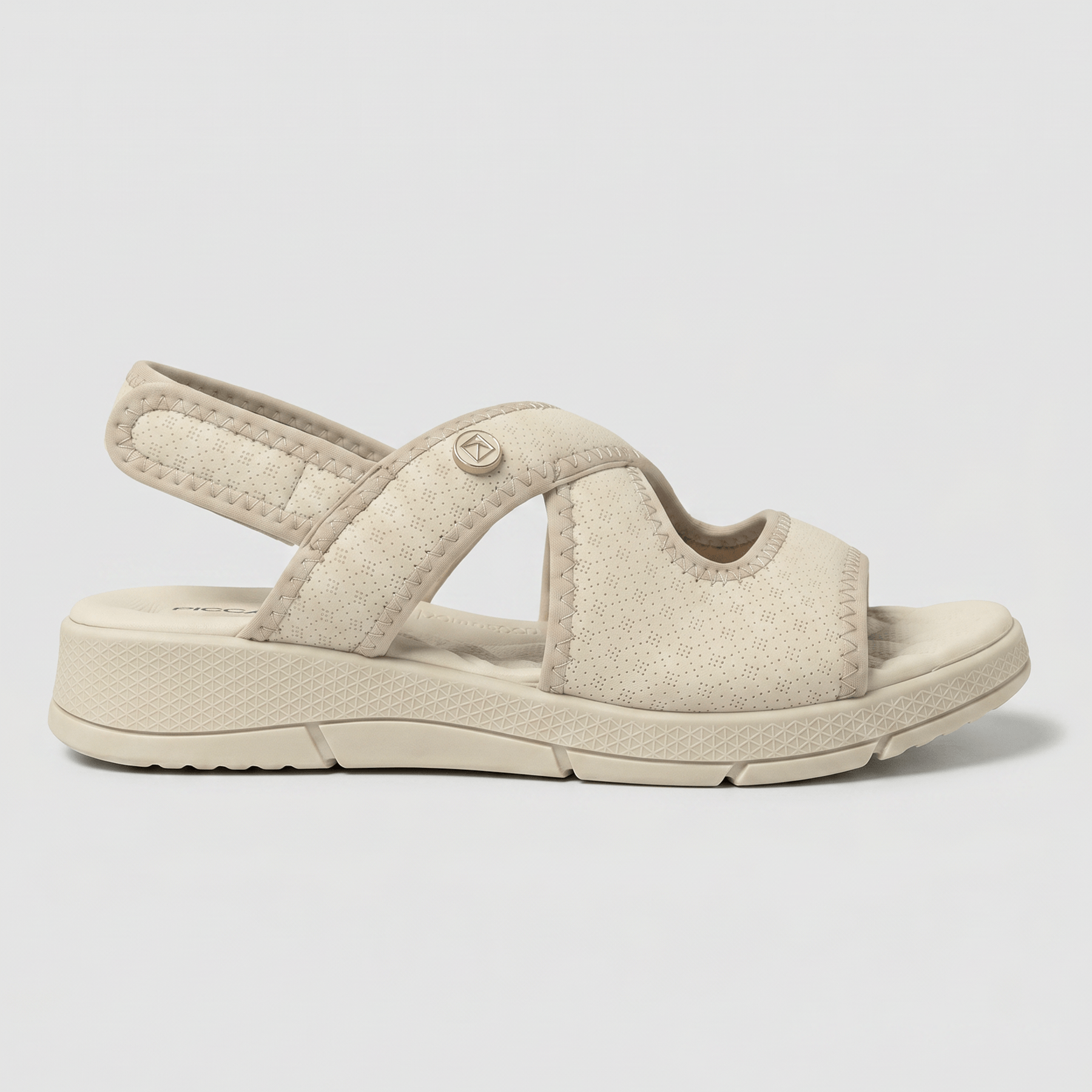 Papete Esporão Fivela Off White com Marfim