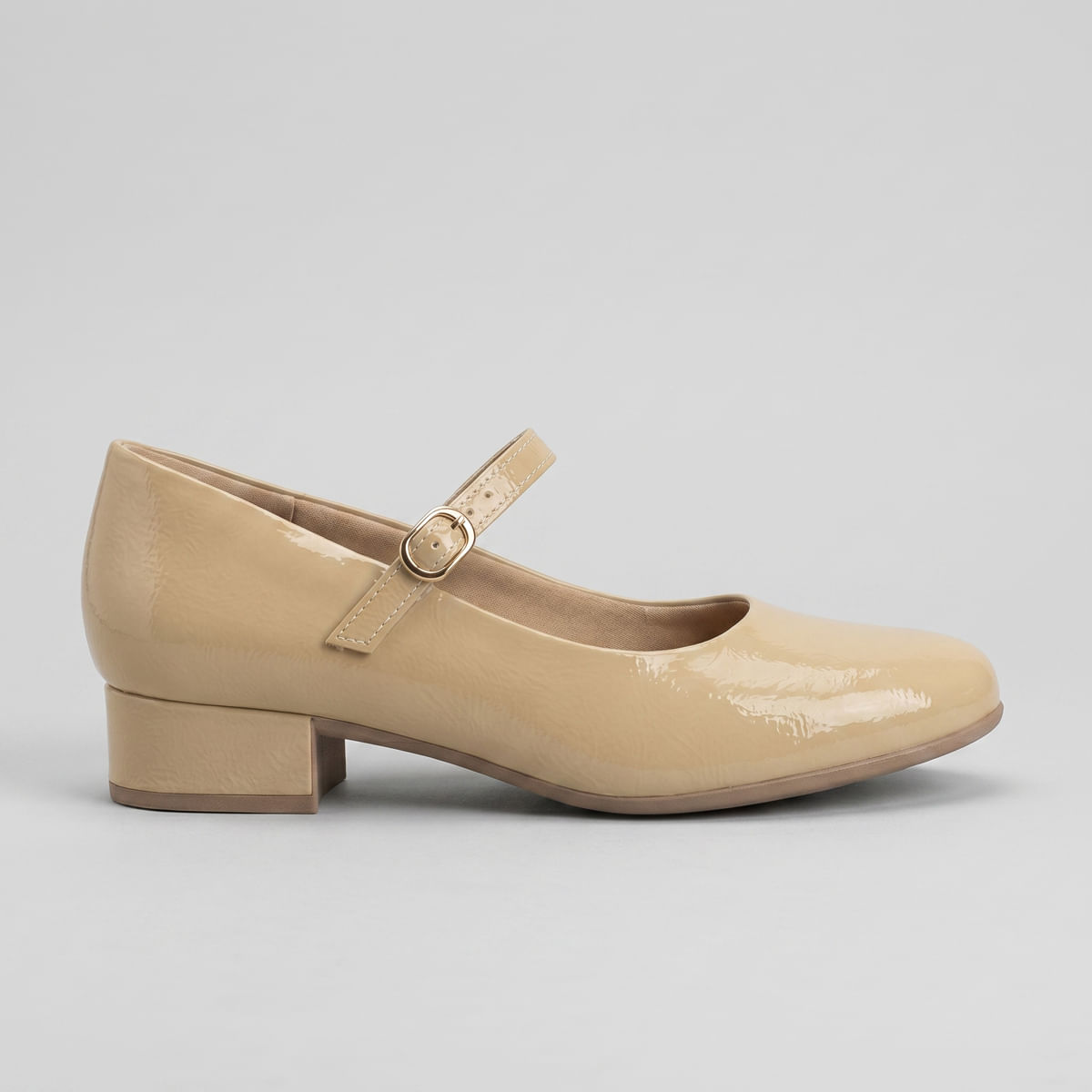 Scarpin Boneca Salto Baixo Brule