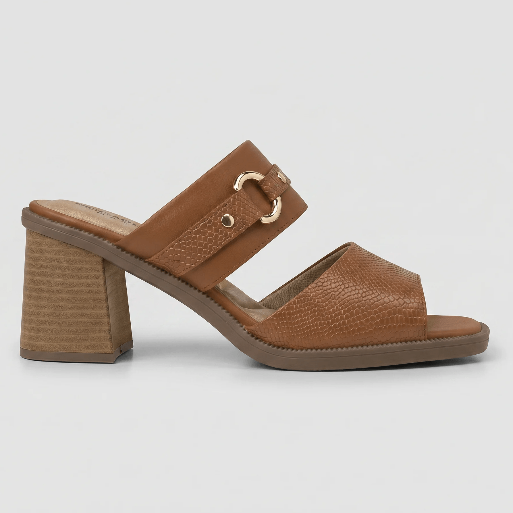 PICCADILLY MAXI - Tamanco Queila Salto Alto Ocre