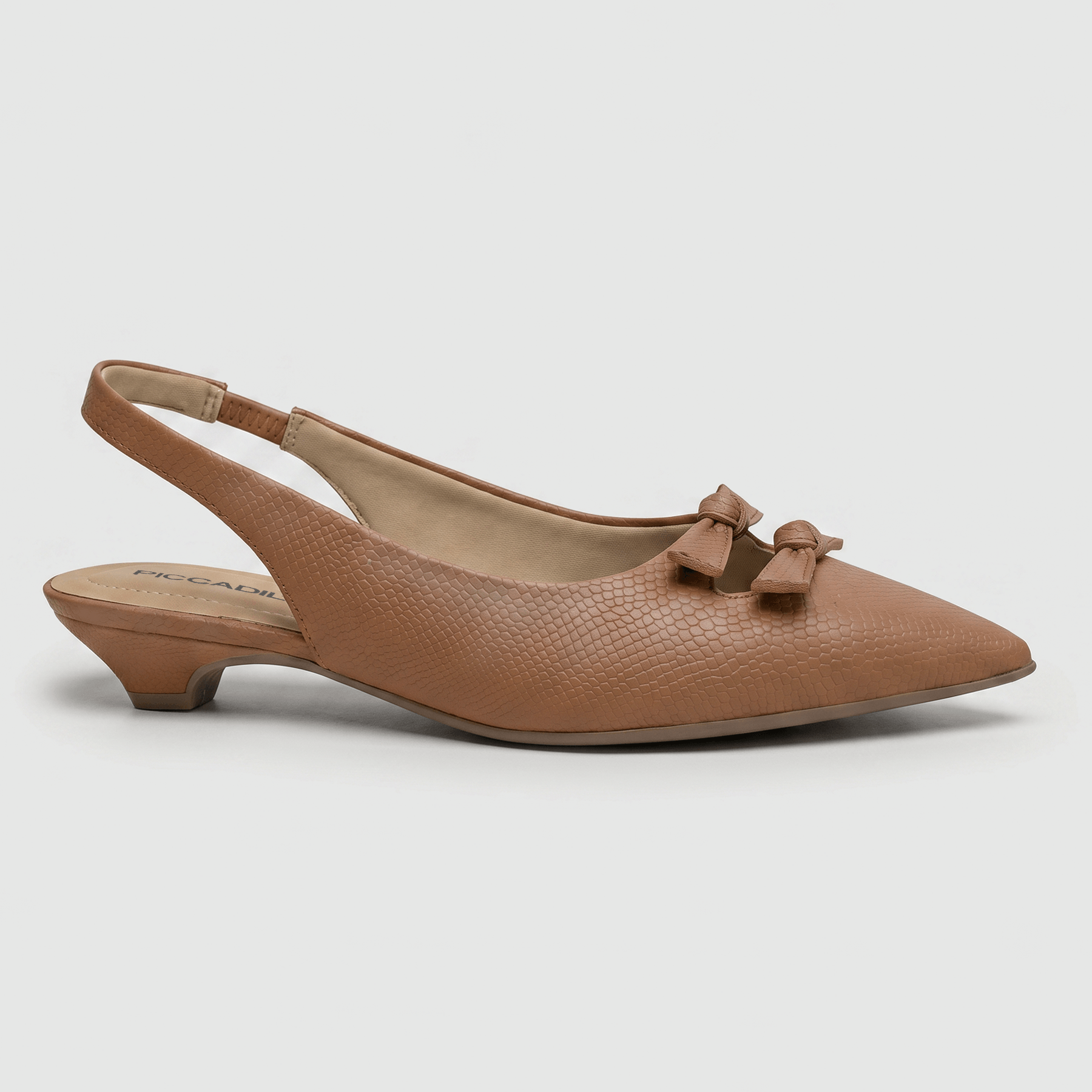 Slingback Carla Salto Médio Off White | Piccadilly